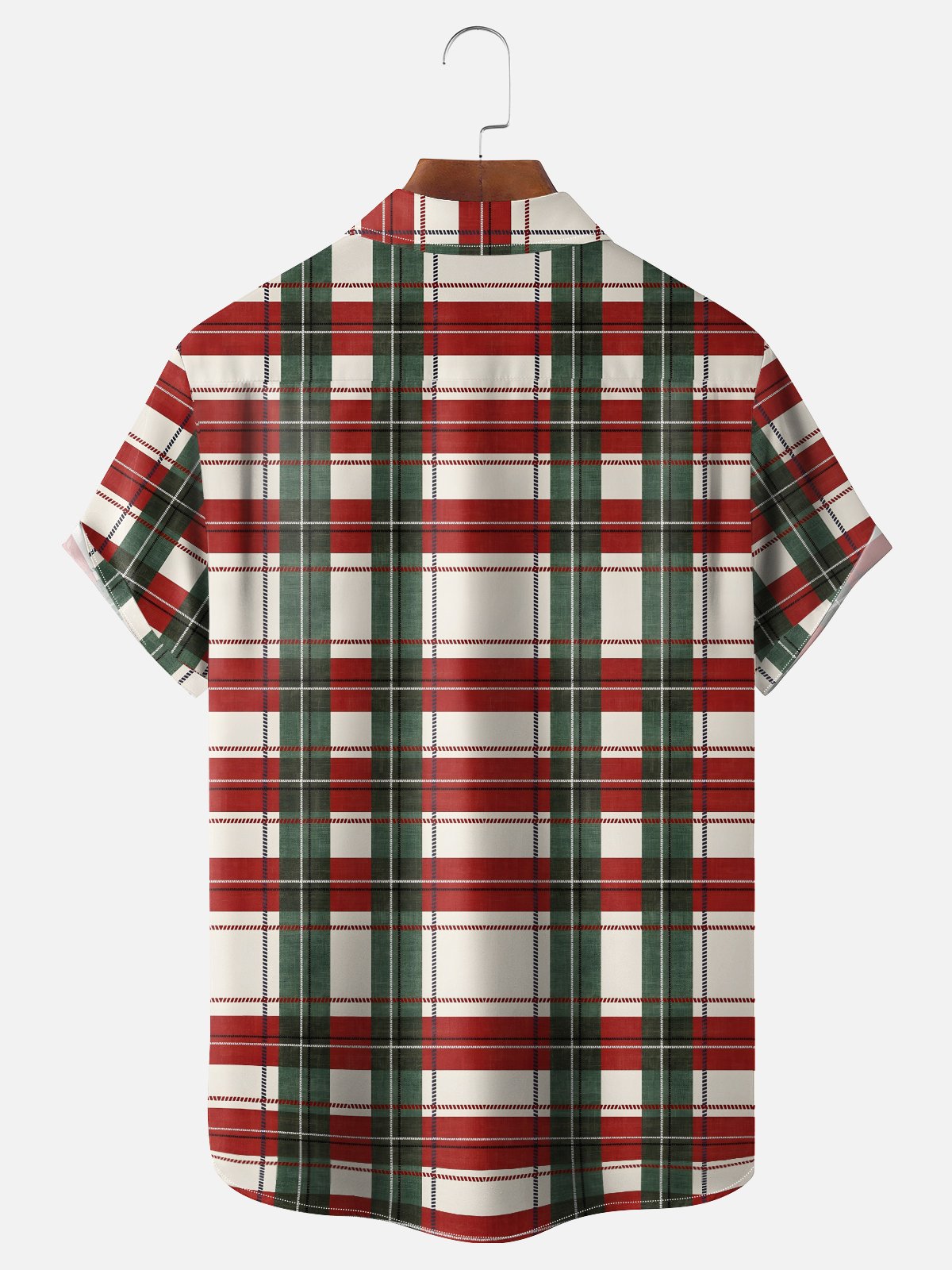 Moisture Wicking Plaid Wally World Family Christmas Vacation Chest Pocket Hawaiian Shirt