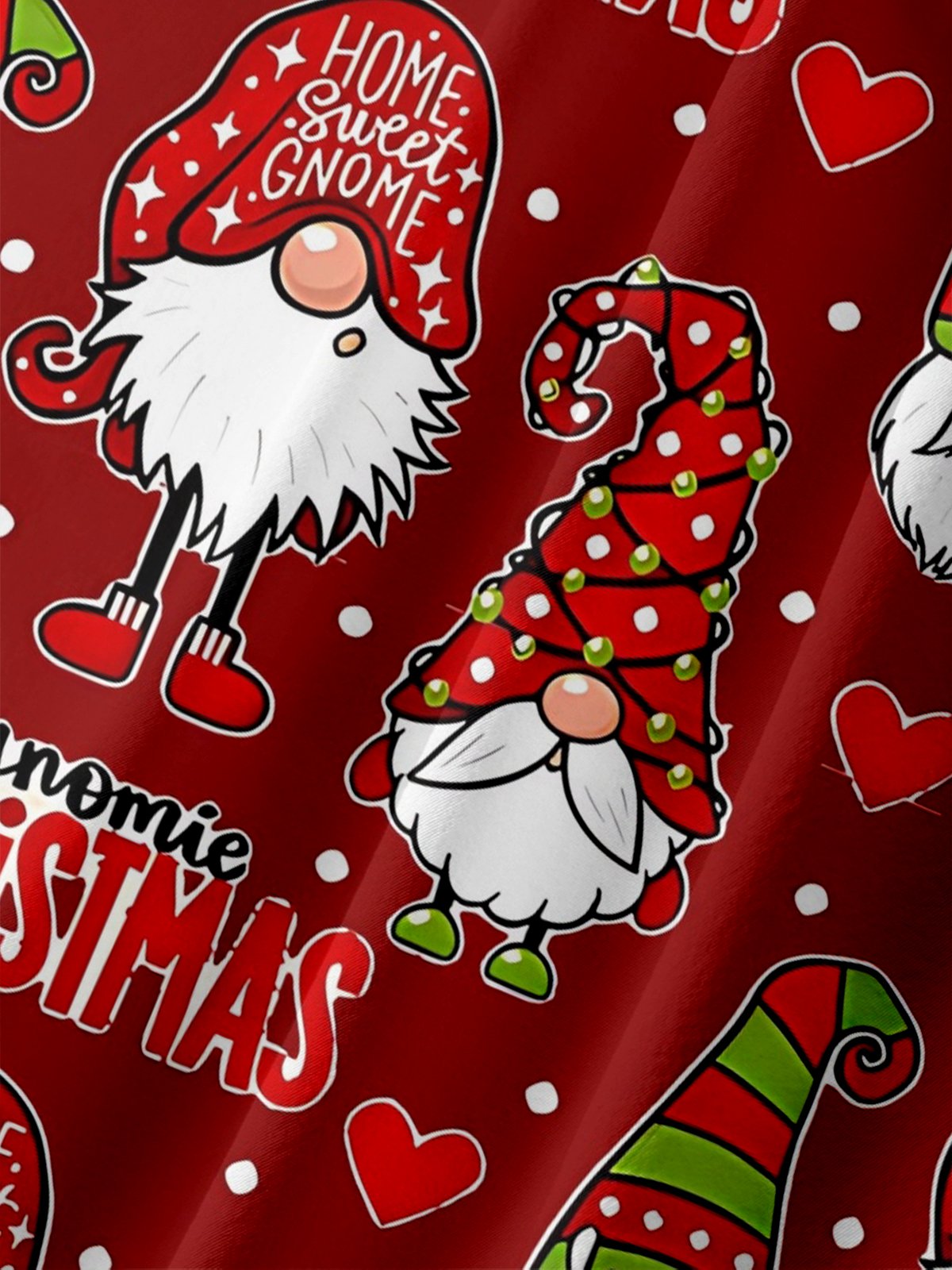 Moisture-Wicking Christmas Tree Fun Gnome Chest Pocket Casual Shirt