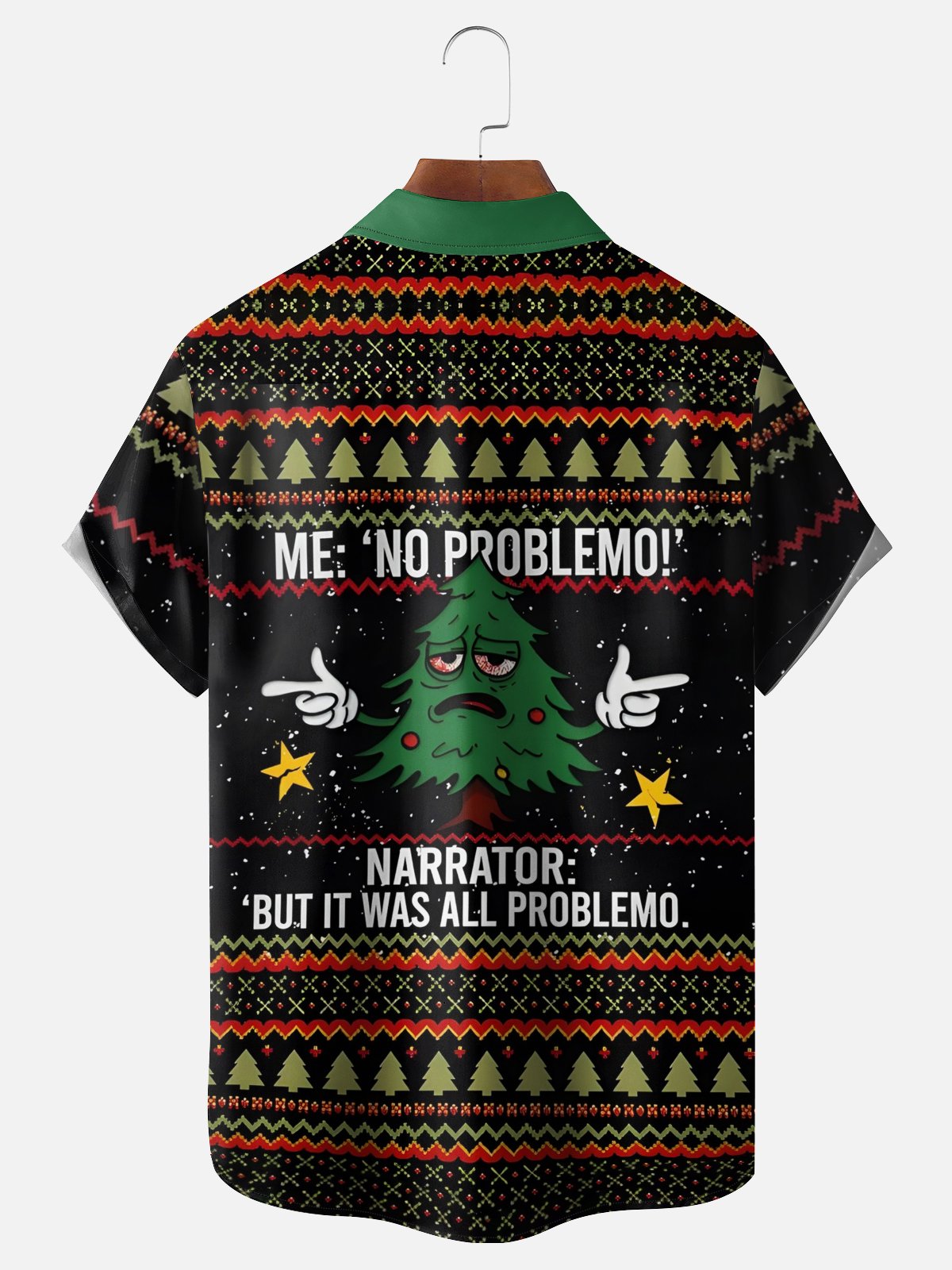 Moisture-wicking Christmas No Problemo But It Was All Problemo Chest Pocket Casual Shirt