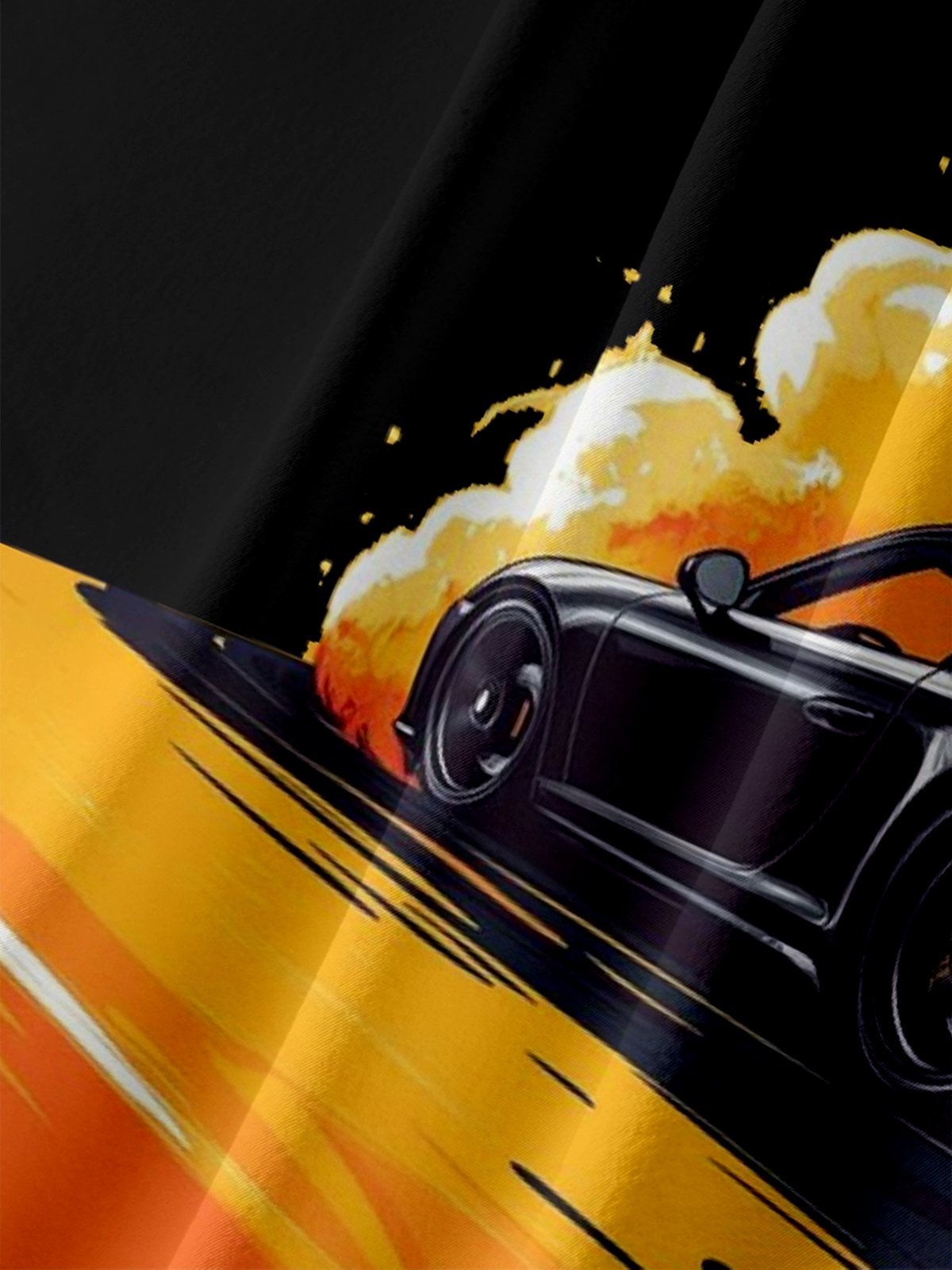 Moisture Wicking Color-Blocked Sports Car Chest Pocket Hawaiian Shirt