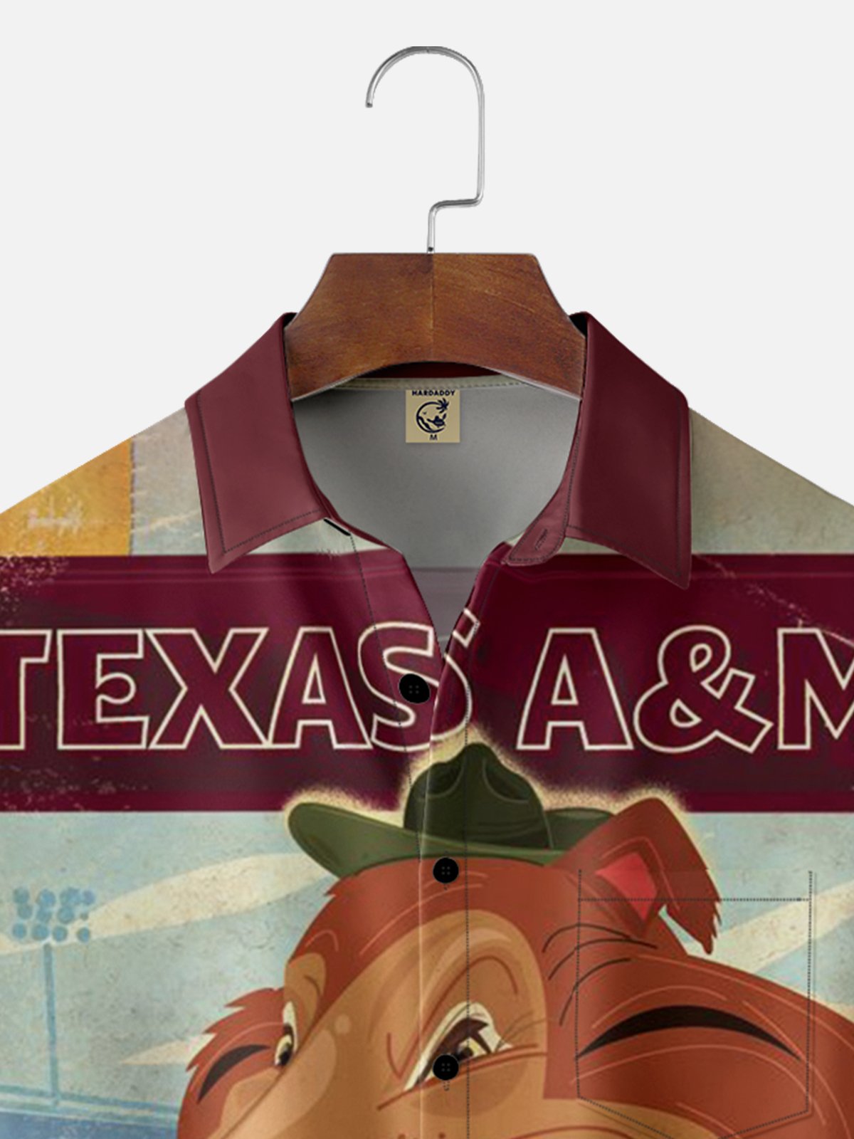 Moisture-Wicking American Football Texas A&M Aggies Chest Pocket Casual Shirt