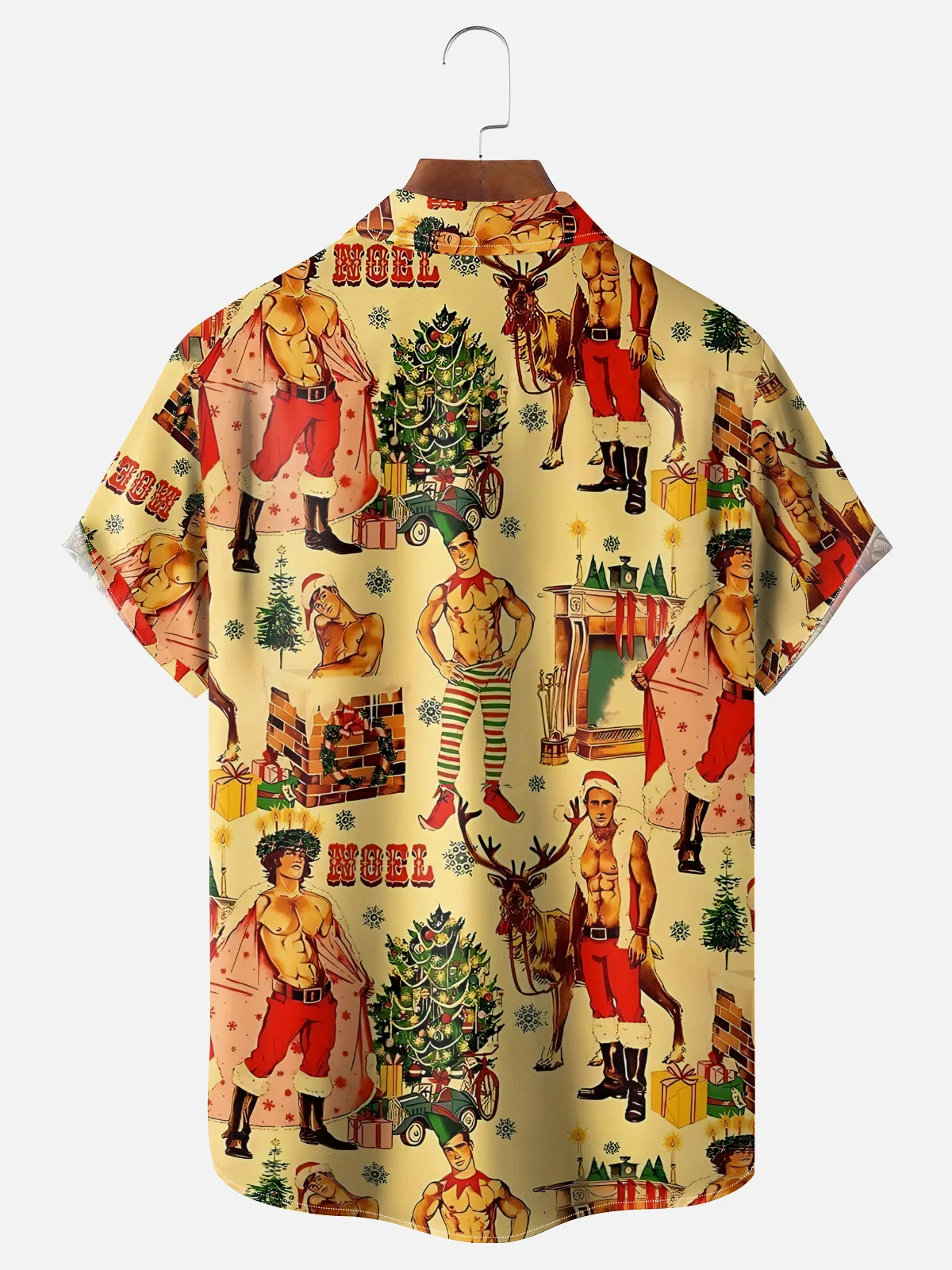Moisture-wicking Christmas Tree Fun Men's Chest Pocket Casual Shirt