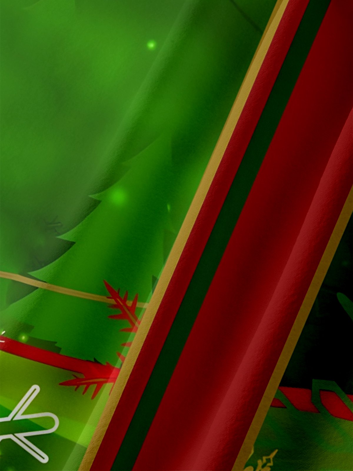 Moisture-wicking Christmas Snowflake Geometry Chest Pocket Bowling Shirt