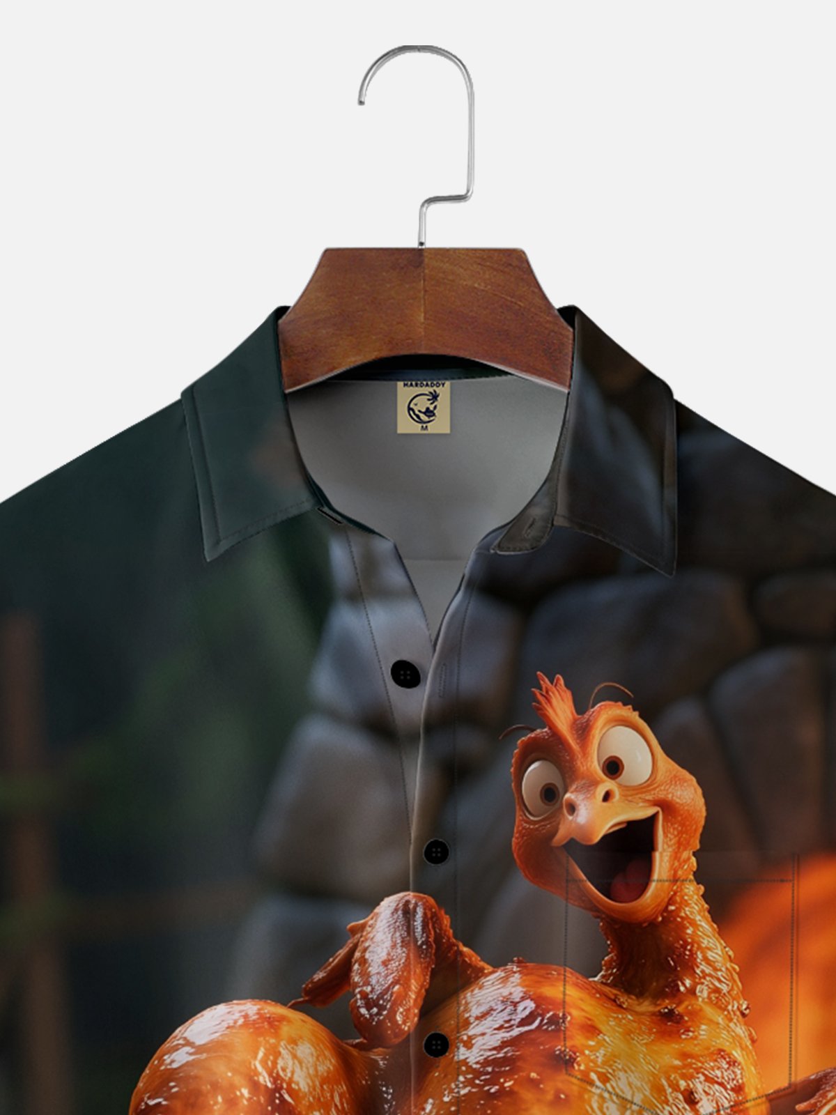 Tall Size Moisture-wicking Thanksgiving Turkey Funny Chest Pocket Casual Shirt