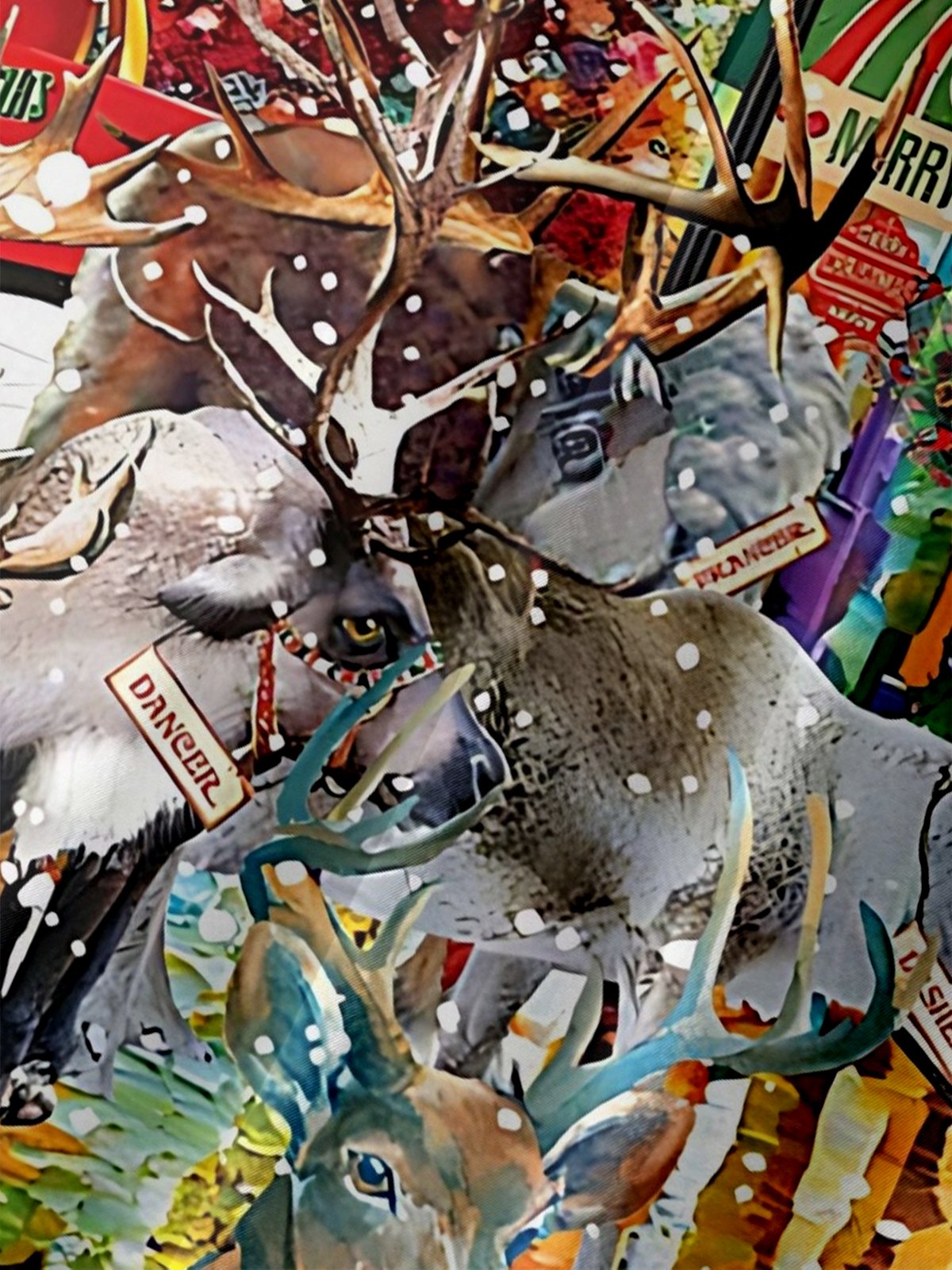 Moisture-Wicking Christmas-Themed Chest Pocket Hawaiian Shirt