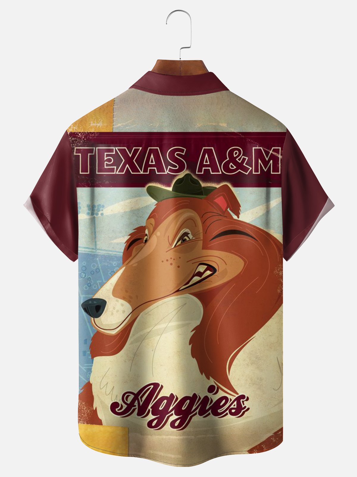 Moisture-Wicking American Football Texas A&M Aggies Chest Pocket Casual Shirt