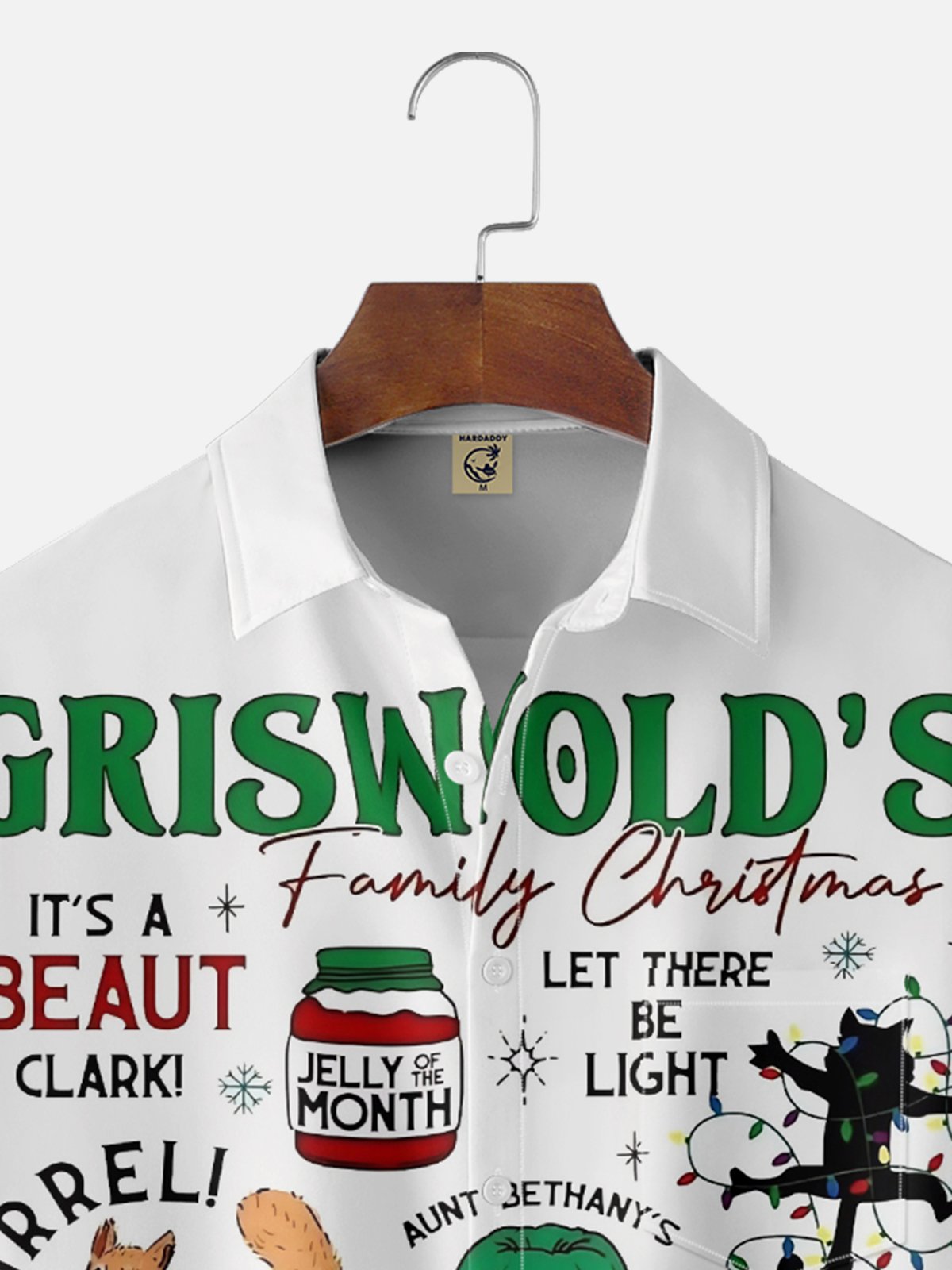 Tall Size Moisture Wicking Christmas Griswold Chest Pocket Hawaiian Shirt