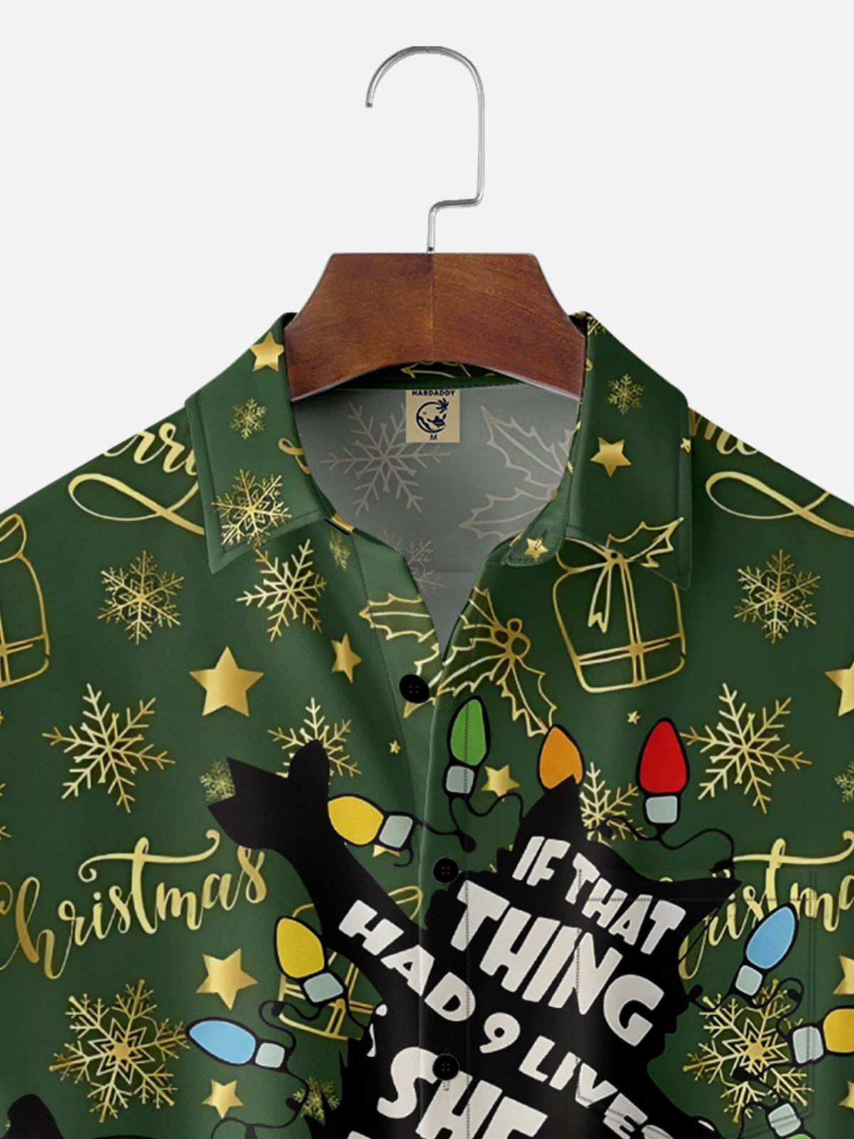 Moisture Wicking Griswold Cat Chest Pocket Hawaiian Shirt