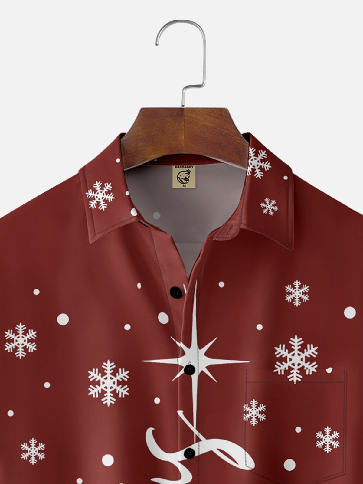Moisture Wicking Jesus Snowflake Chest Pocket Hawaiian Shirt