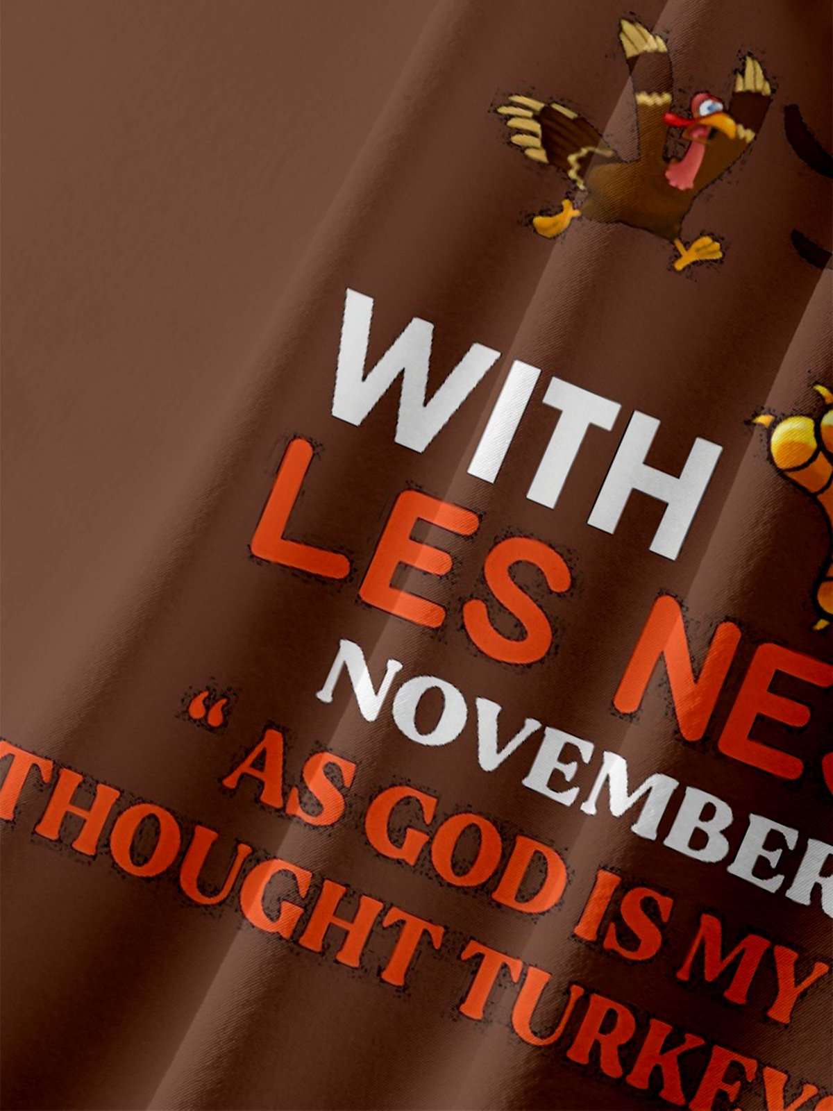 Big Size Moisture Wicking Thanksgiving Fun Turkey Chest Pocket Hawaiian Shirt