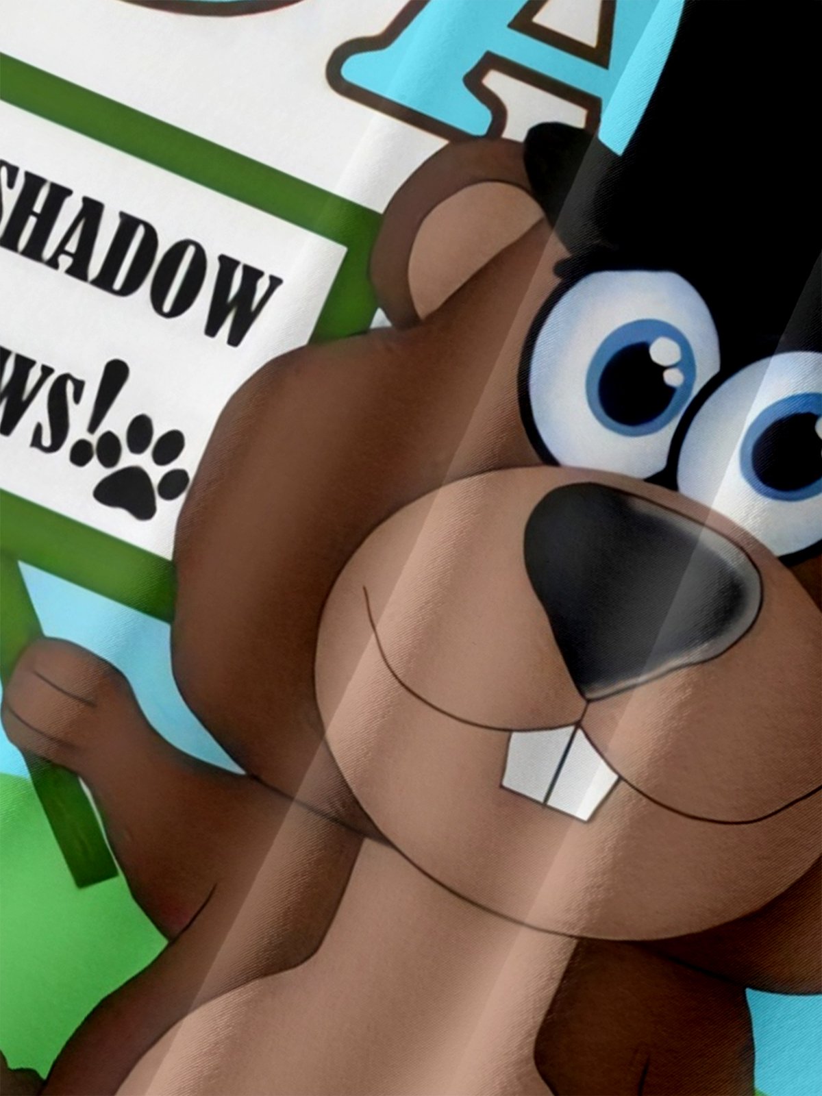 Big size Moisture-wicking Groundhog Day Chest Pocket Casual Shirt