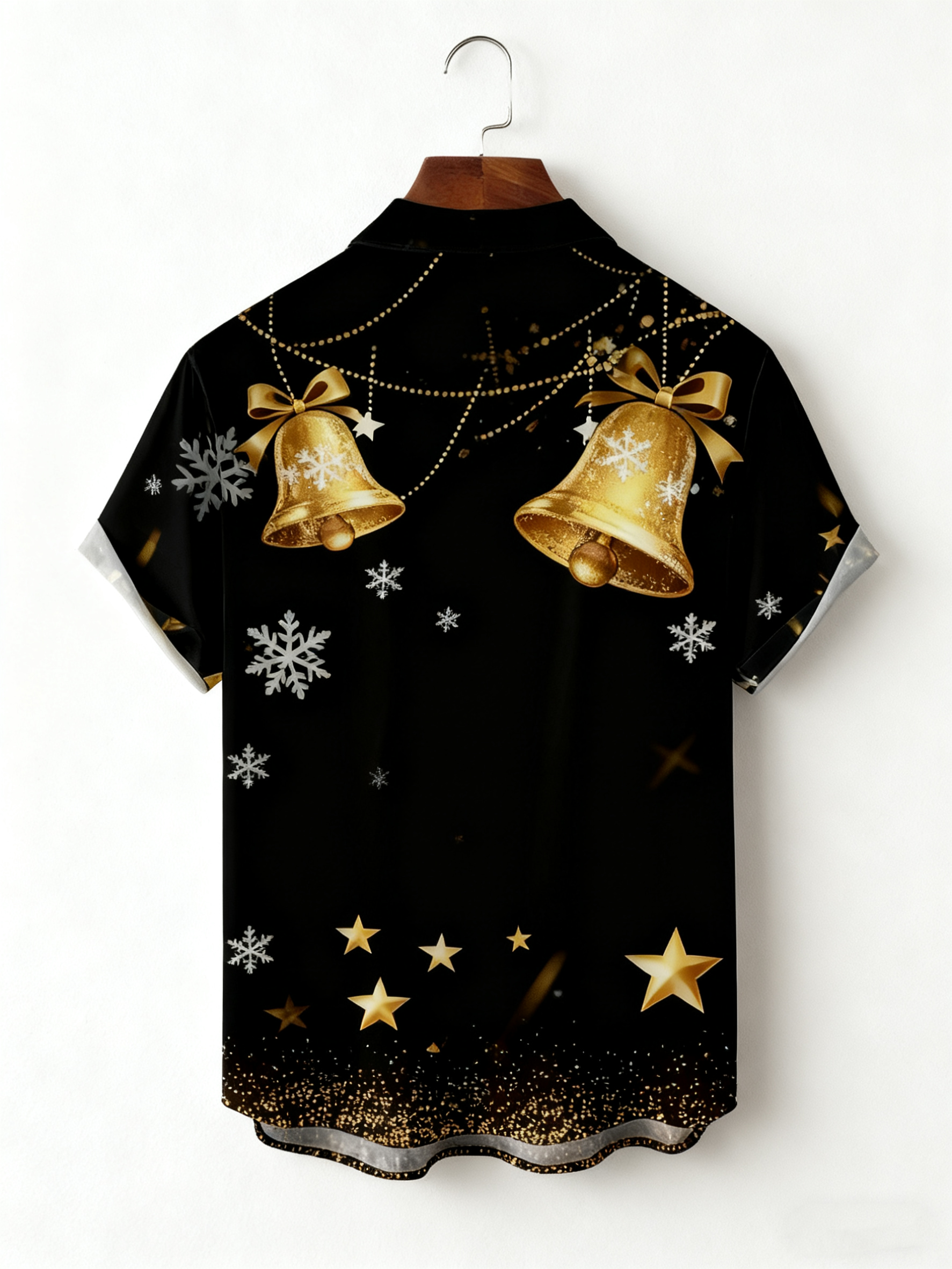 Moisture-wicking Christmas Happy New Year Chest Pocket Holiday Shirt