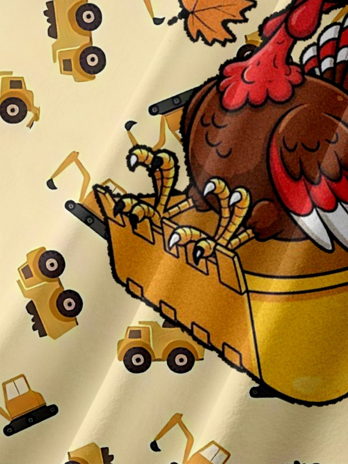 Moisture-wicking I Dig Thanksgiving Turkey Excavator Chest Pocket Casual Shirt