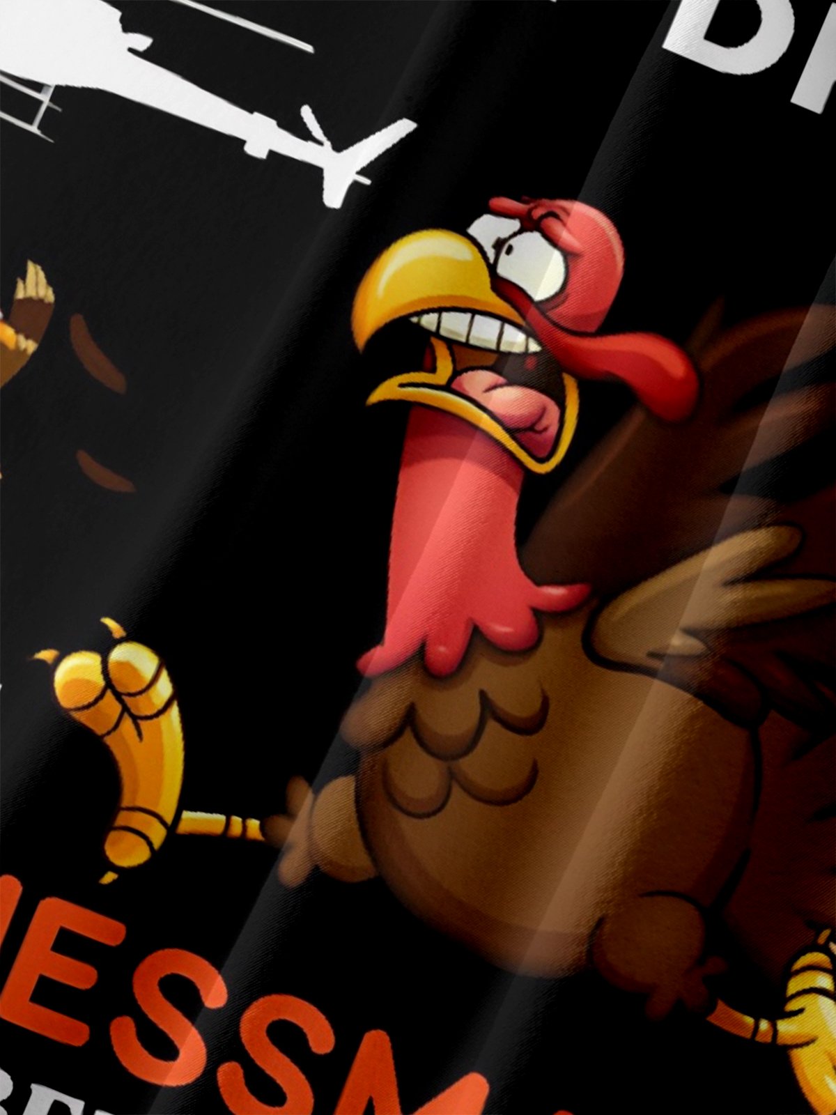 Big Size Moisture Wicking Thanksgiving Fun Turkey Chest Pocket Hawaiian Shirt