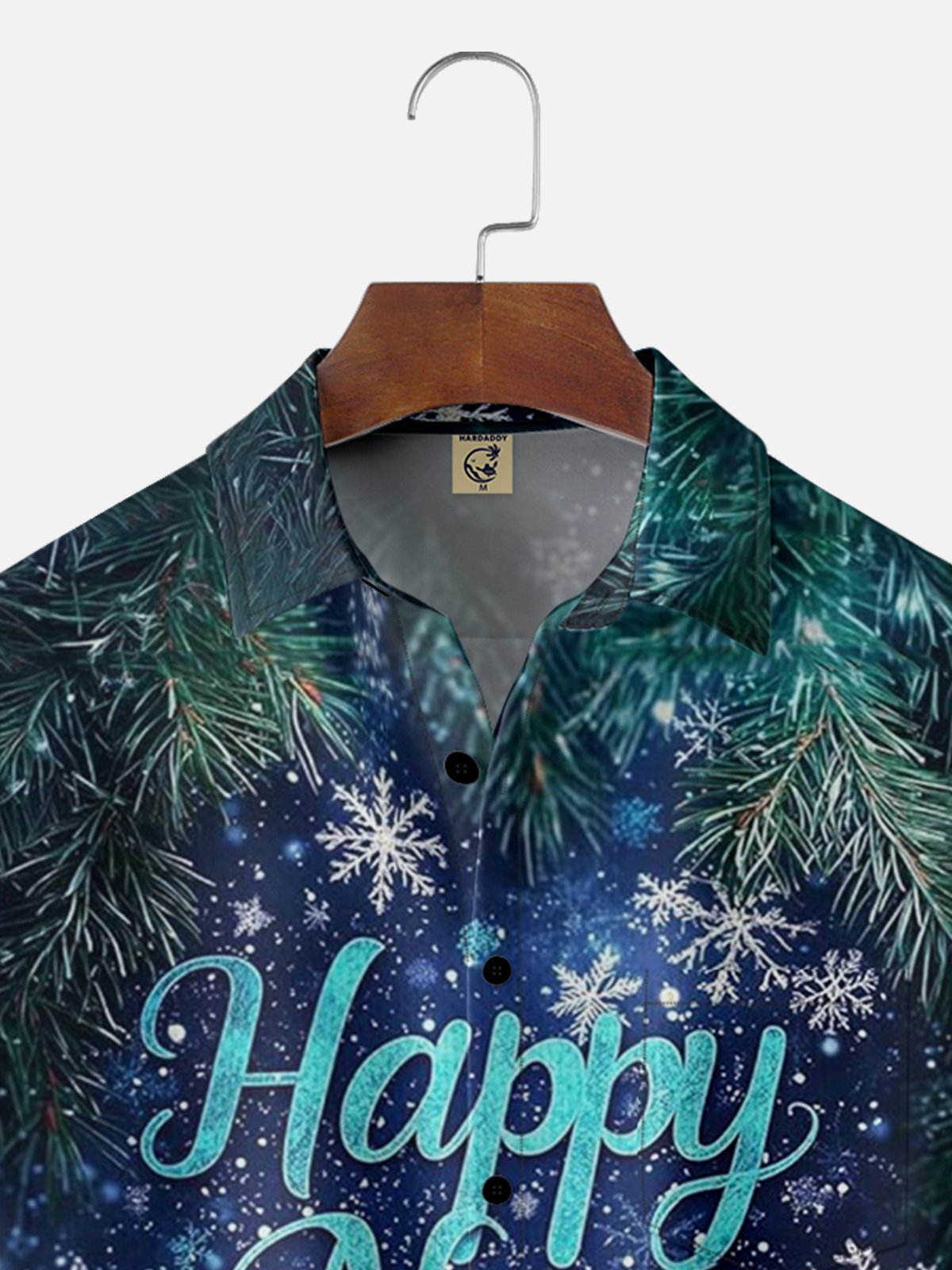 Moisture Wicking Happy New Year Hawaiian Shirt with Chest Pocket