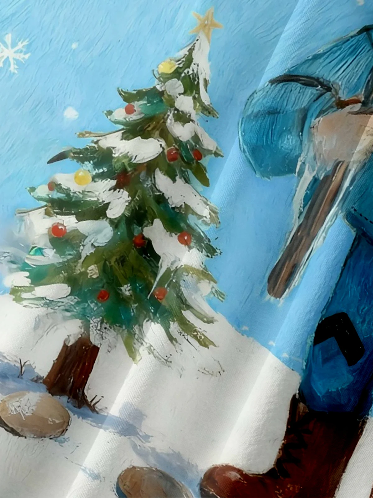 Moisture Wicking Christmas Miner Chest Pocket Hawaiian Shirt