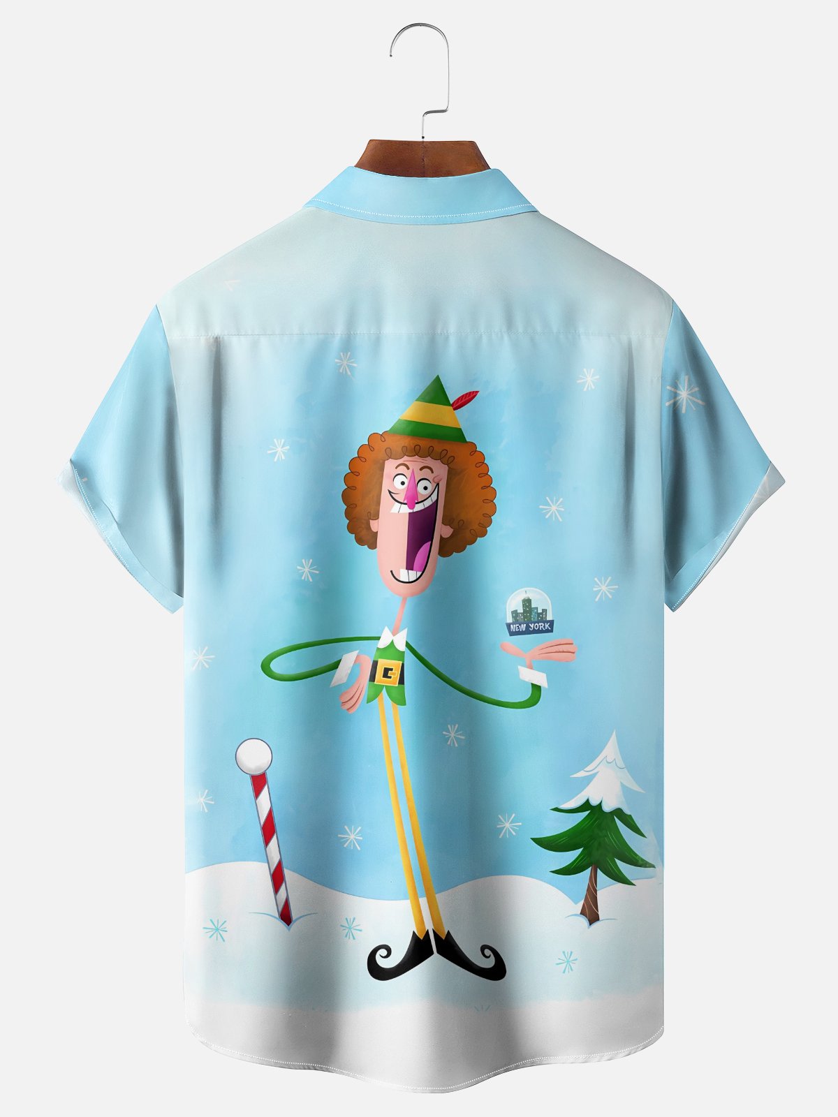 Moisture Wicking Merry Christmas Elf Chest Pocket Hawaiian Shirt