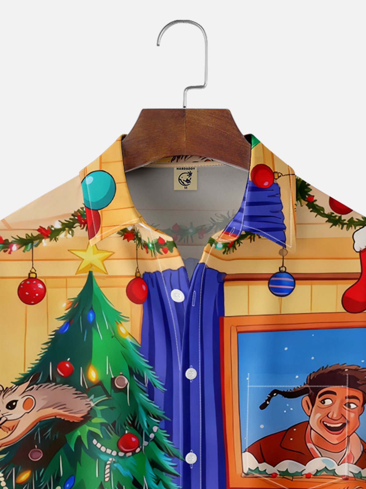 Moisture Wicking Christmas Story Griswold Hawaiian Shirt with Chest Pocket