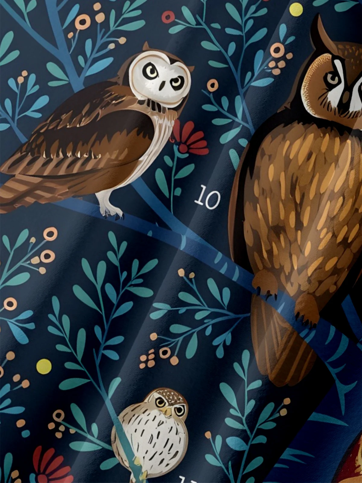 Moisture-wicking Bird and Plant Print Chest Pocket Casual Shirt