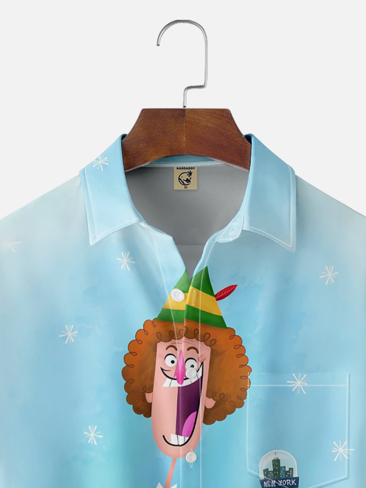 Moisture Wicking Merry Christmas Elf Chest Pocket Hawaiian Shirt