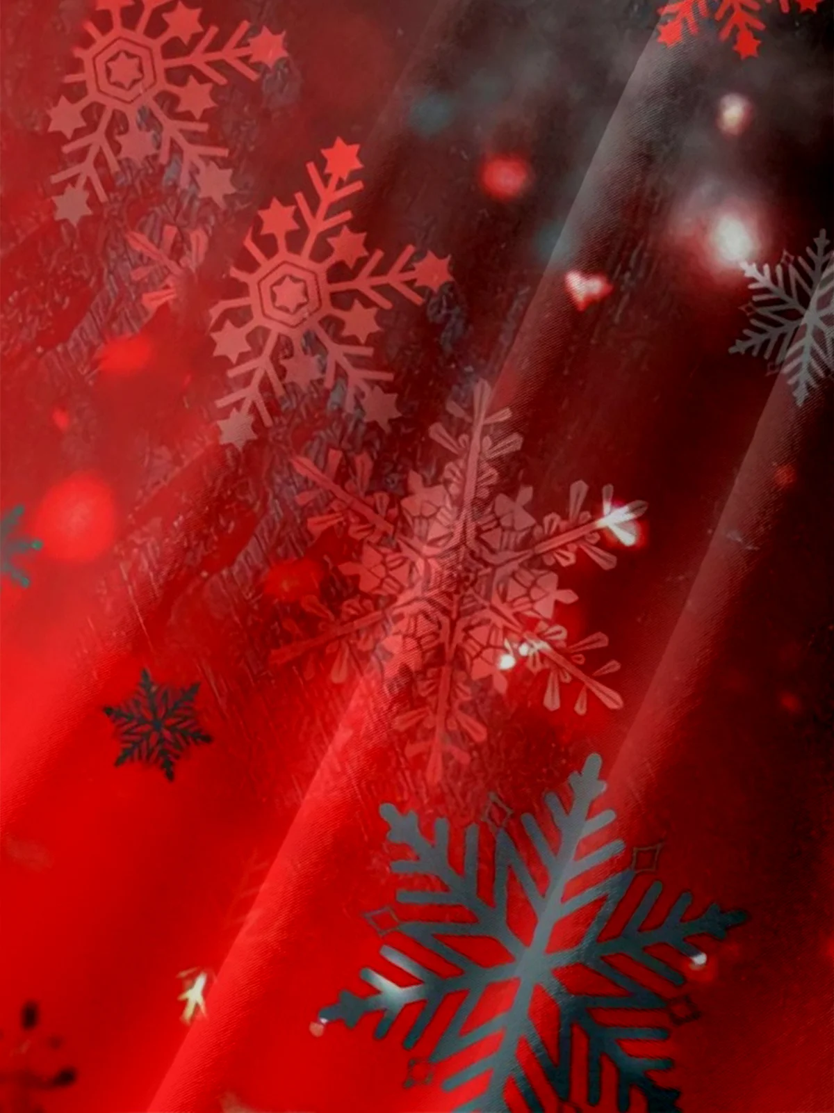 Moisture Wicking Christmas Gradient Snowflake Hawaiian Shirt with Chest Pocket