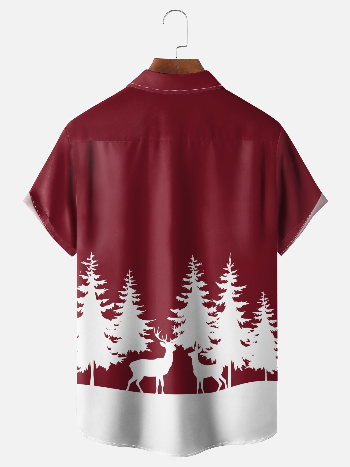 Moisture Wicking Happy New Year Wine Glass Dwarf Chest Pocket Hawaiian Shirt