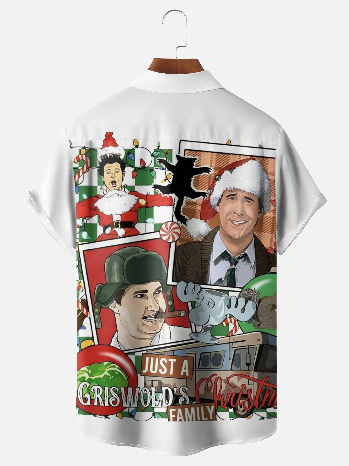 Moisture Wicking Merry Christmas Griswold Hawaiian Shirt with Chest Pocket