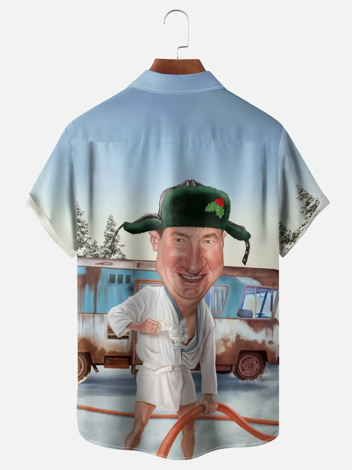 Moisture Wicking Merry Christmas Griswold Hawaiian Shirt with Chest Pocket