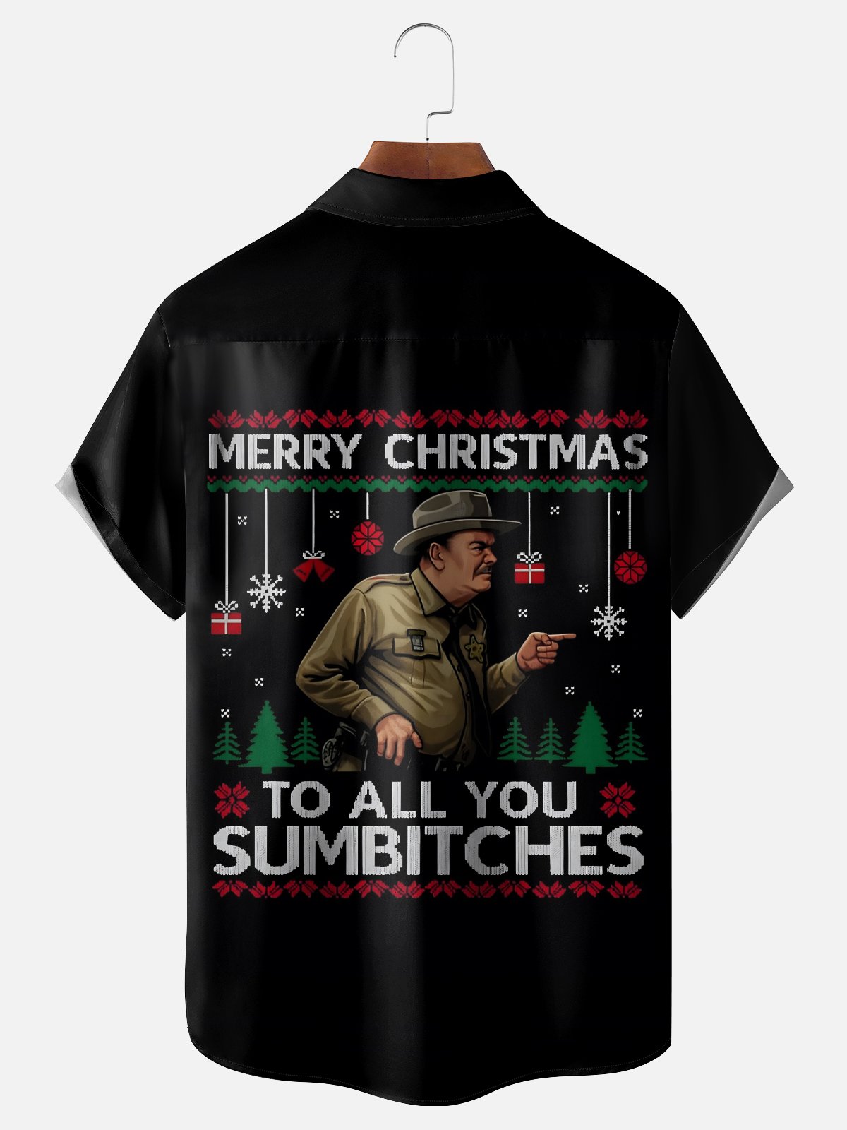 Moisture-wicking Merry Christmas To All You Sumbiches Chest Pocket Holiday Shirt