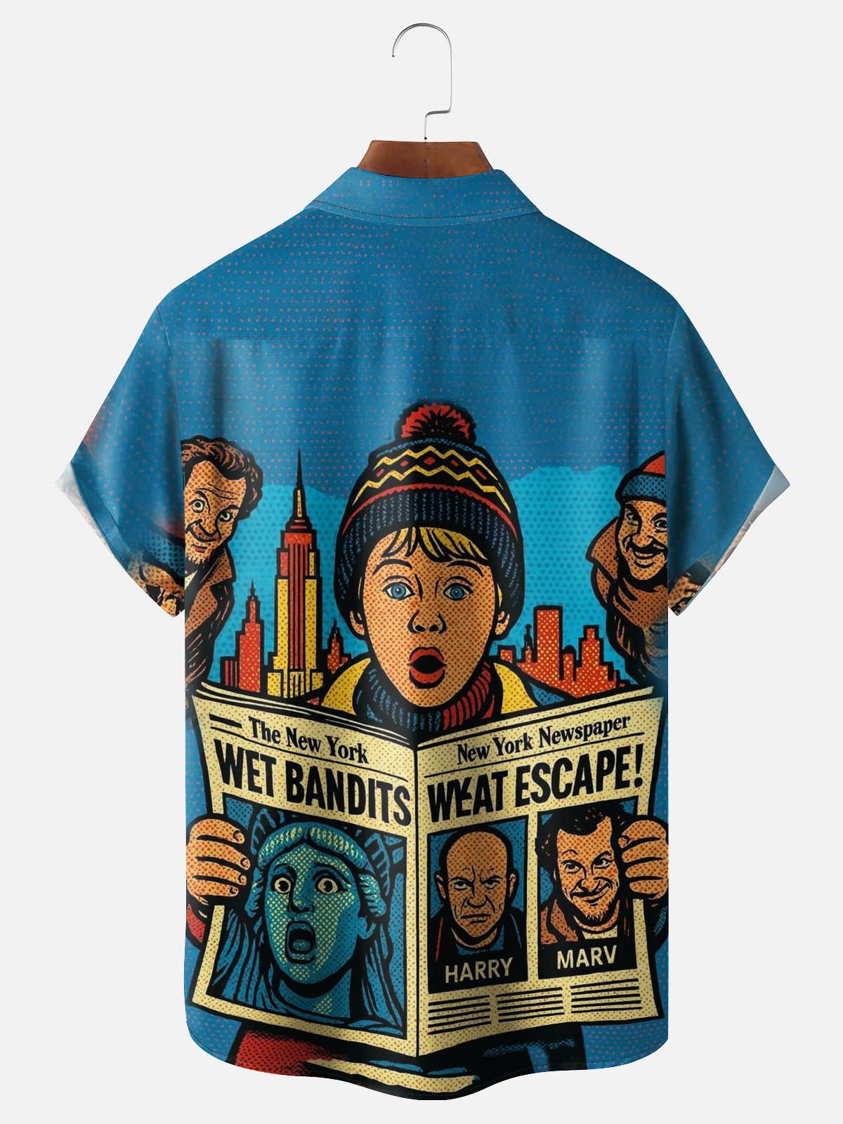 Moisture-wicking Christmas Classic Vintage Home Chest Pocket Casual Shirt