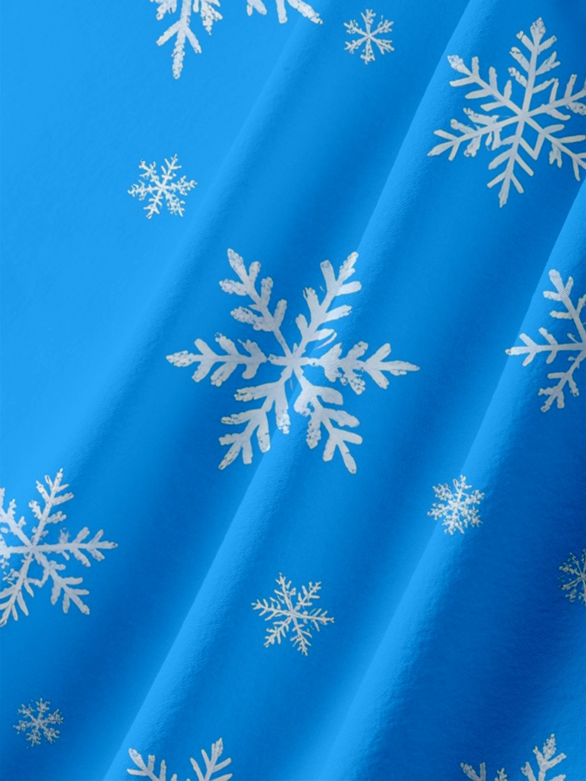 Moisture-wicking Christmas Snowflake Chest Pocket Casual Shirt