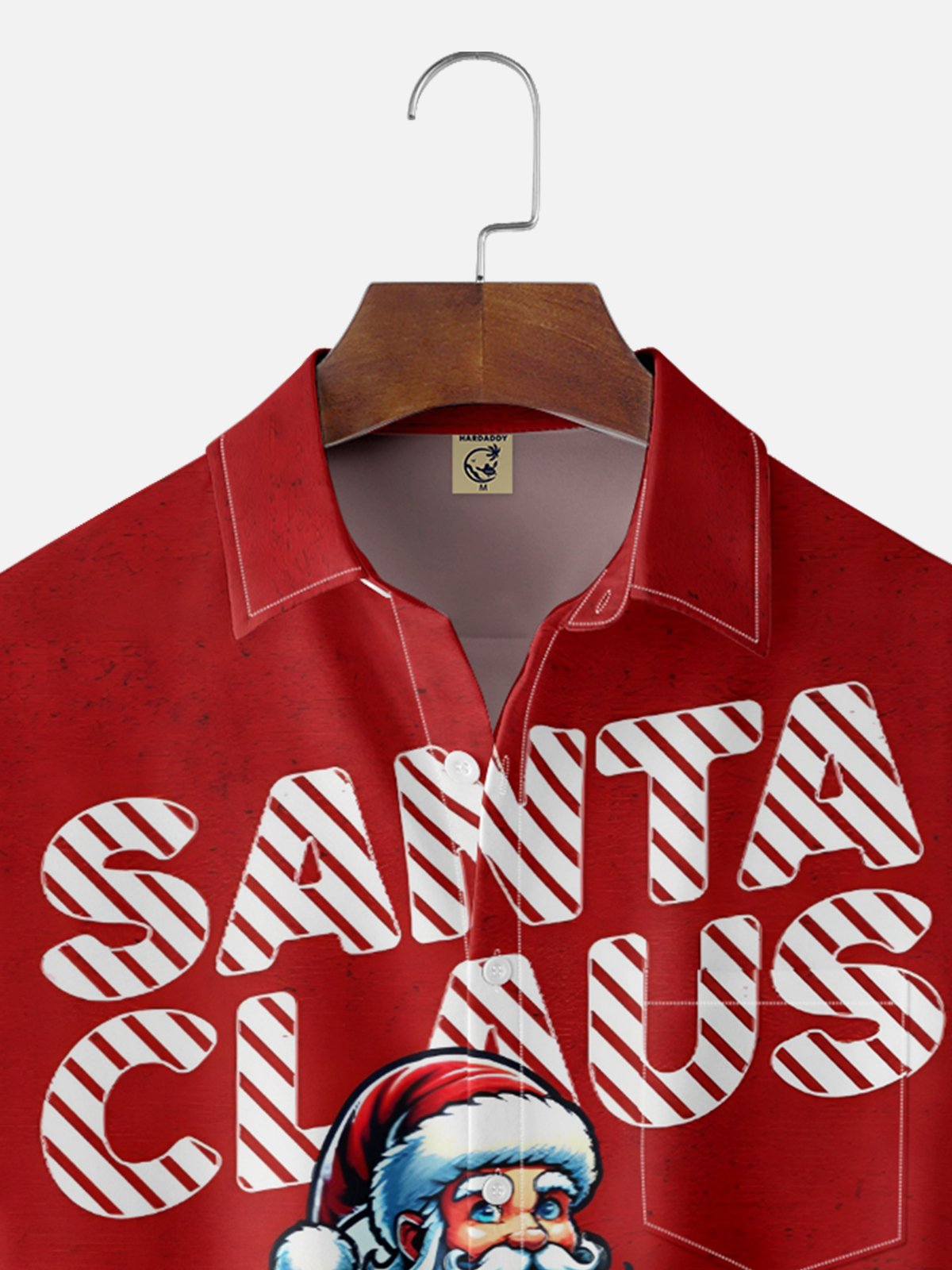 Moisture Wicking Christmas Chest Pocket Hawaiian Shirt