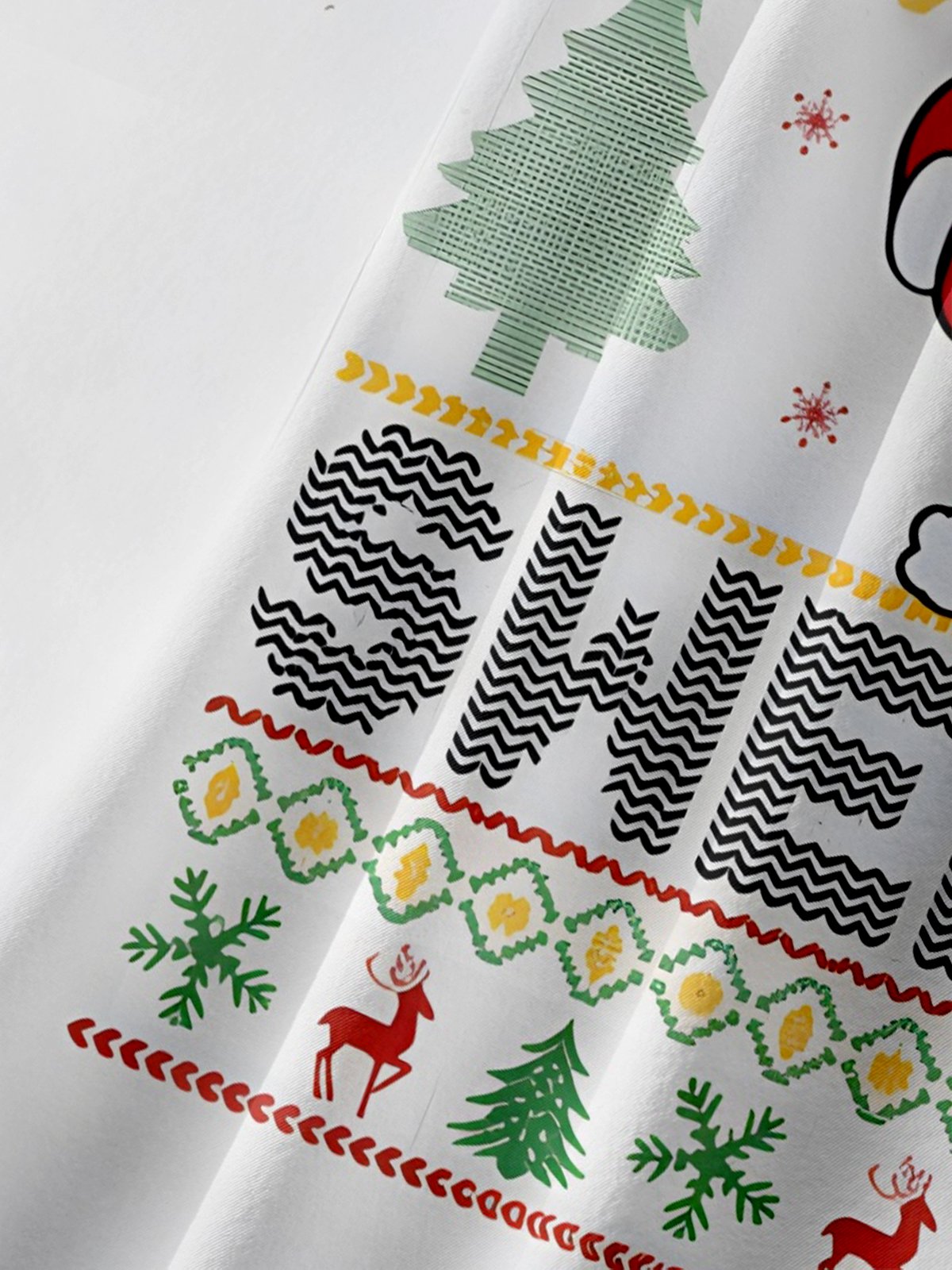 Moisture-wicking Christmas Santa Claus Ass Chest Pocket Casual Shirt