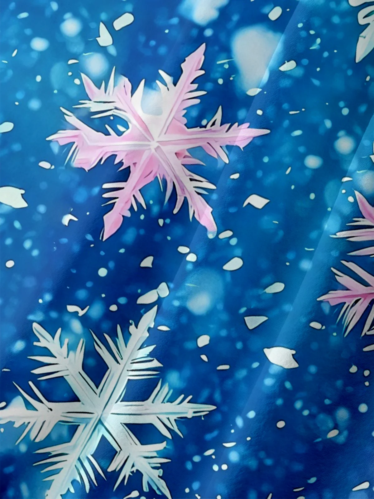 Moisture Wicking Christmas Gradient Snowflake Hawaiian Shirt with Chest Pocket