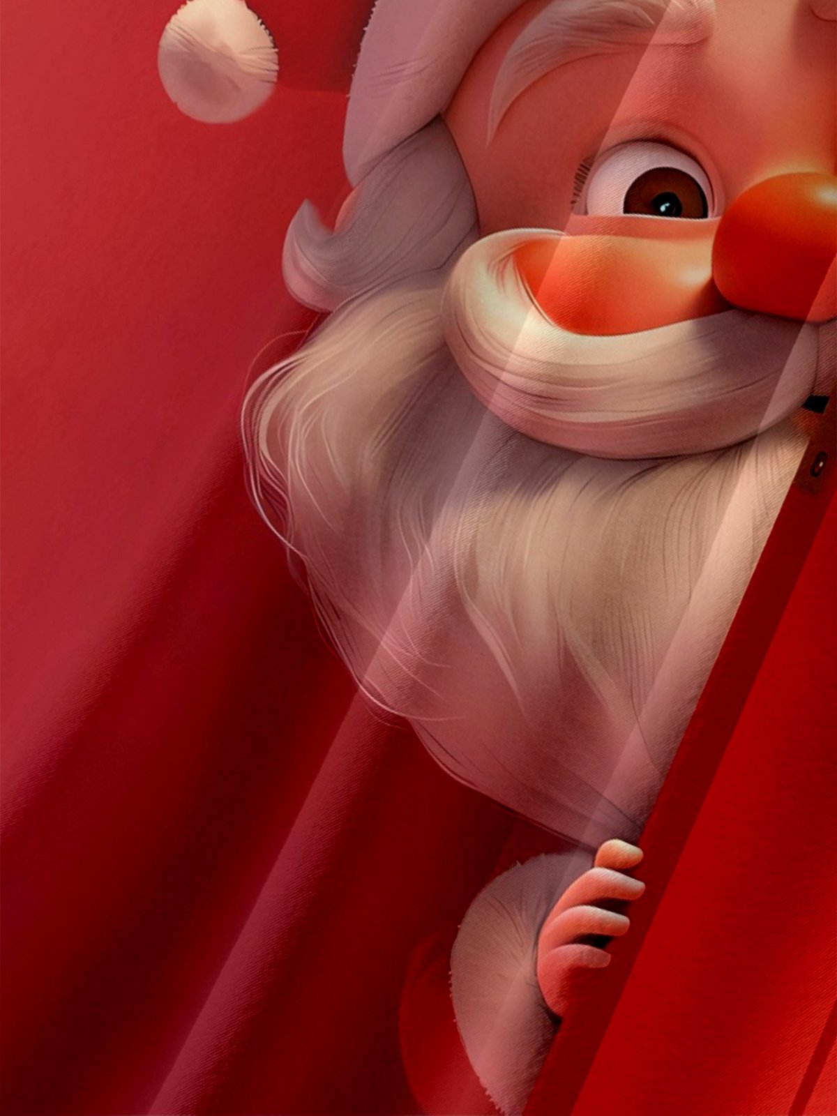 Moisture-wicking Christmas Santa Fun Chest Pocket Casual Shirt