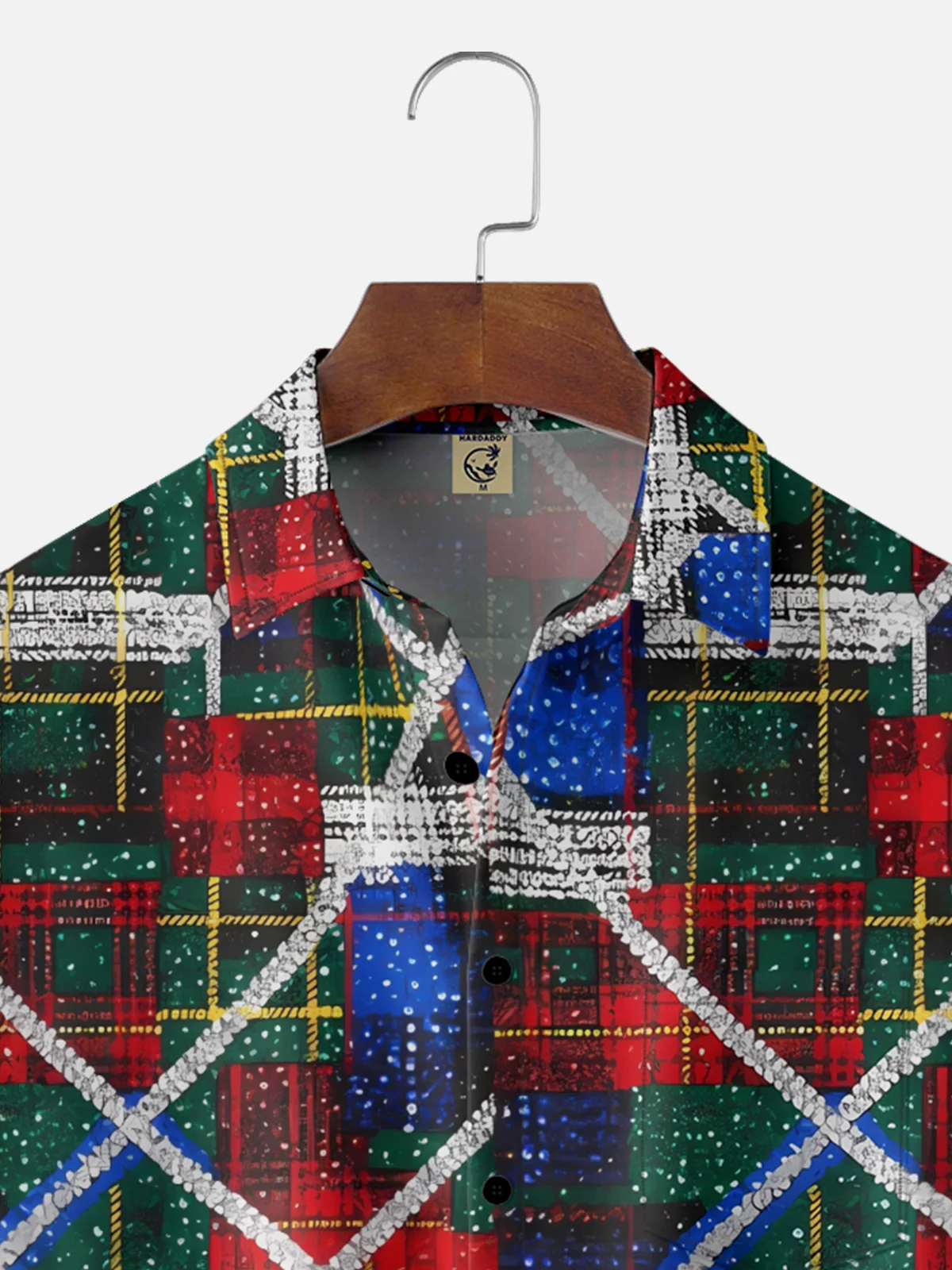 Moisture-wicking Christmas Plaid Chest Pocket Casual Shirt