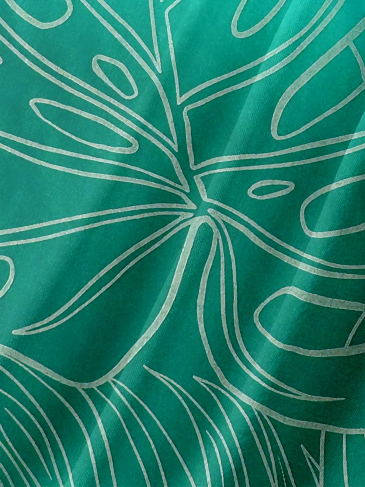 Moisture-wicking Palm Tree Chest Pocket Hawaiian Shirt