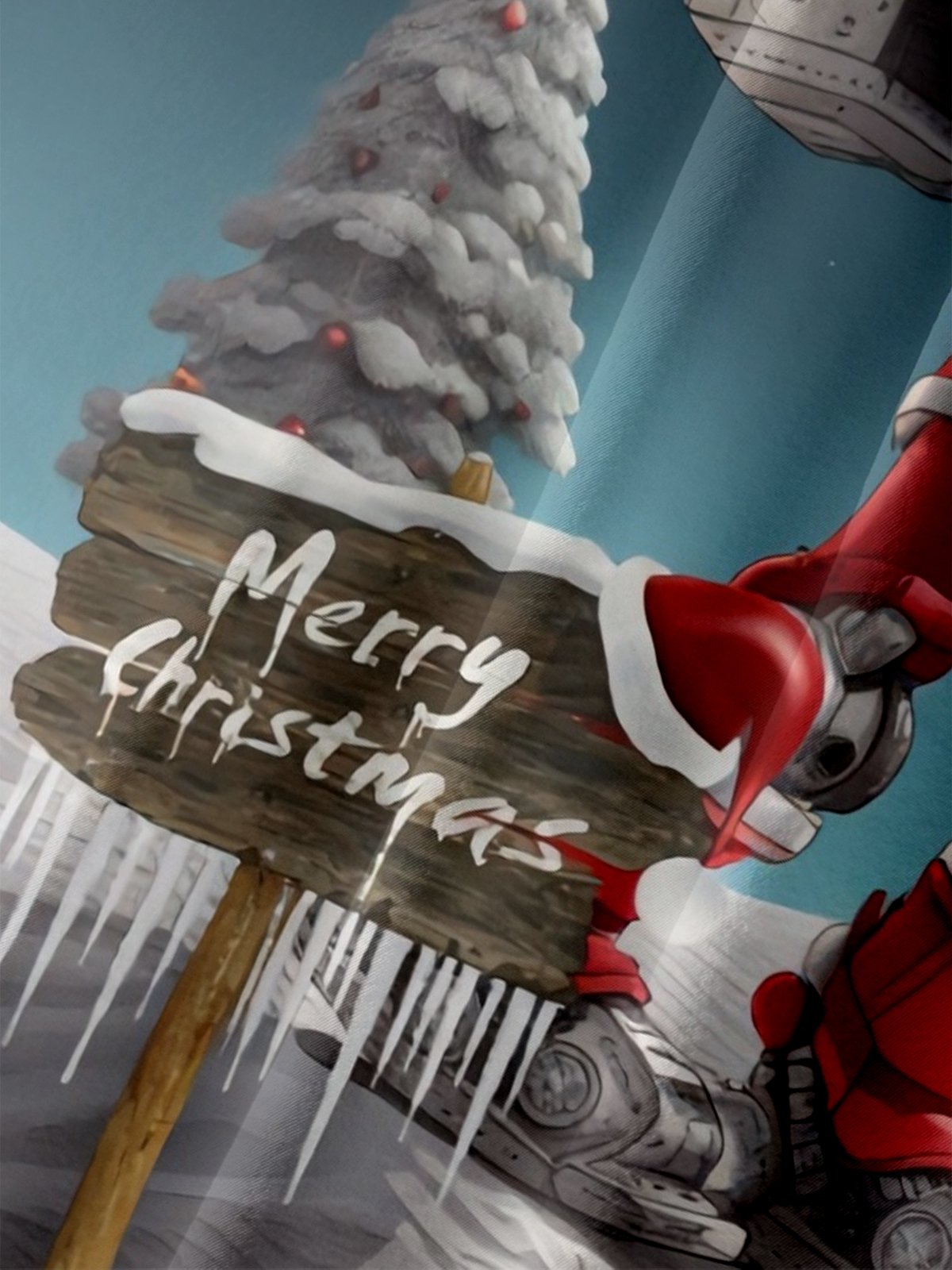 Moisture Wicking Astronaut Christmas Chest Pocket Hawaiian Shirt