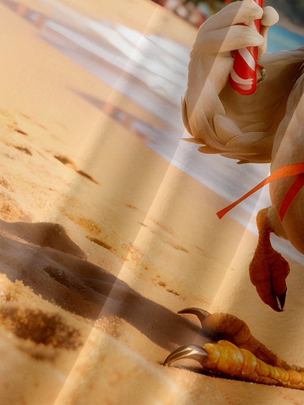 Moisture Wicking Christmas Fun Kung Fu Chicken Chest Pocket Hawaiian Shirt