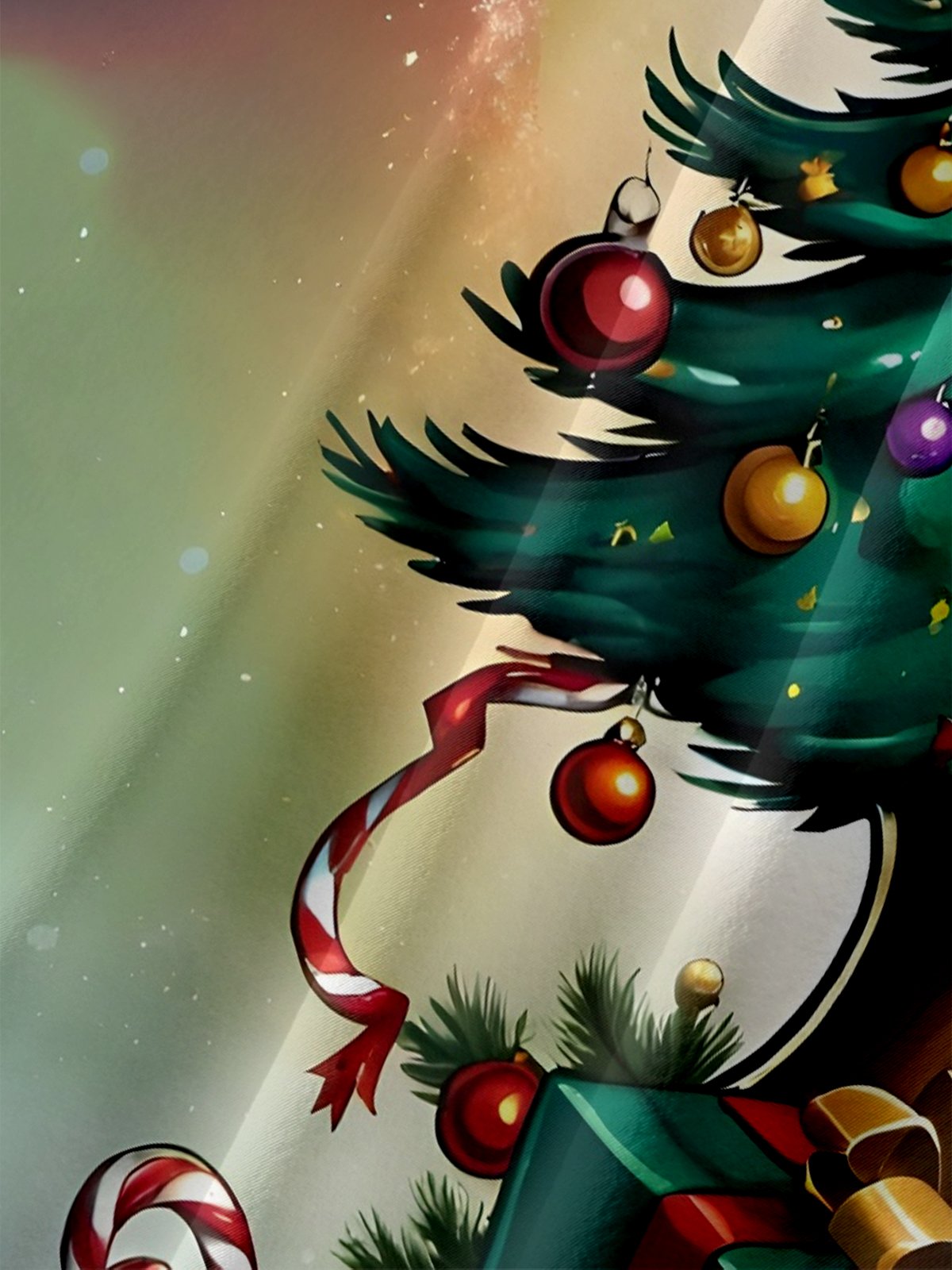 Moisture Wicking Christmas Tree Chest Pocket Holiday Shirt