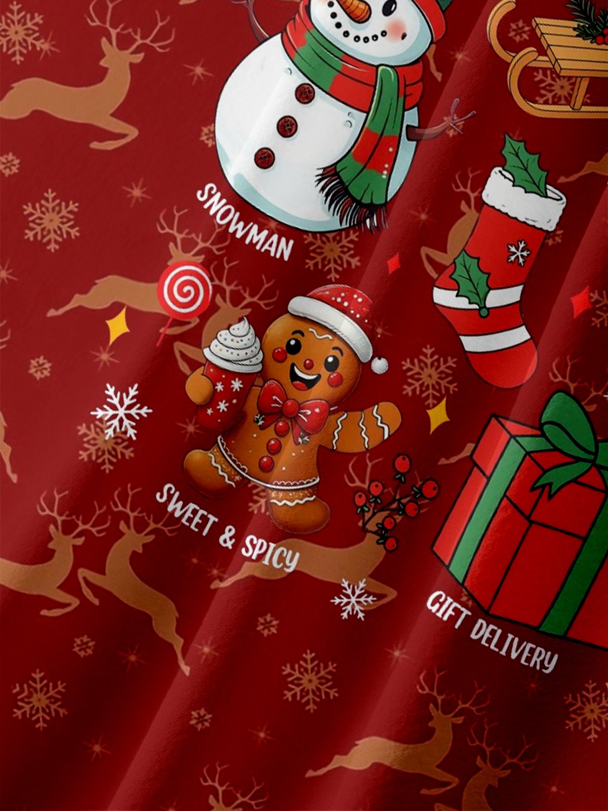 Moisture Wicking Santa Claus Christmas Tree Reindeer Snowman Chest Pocket Hawaiian Shirt