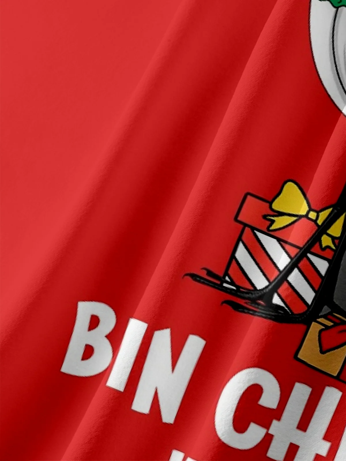 Moisture-wicking Christmas Bin Chicken It Twice Chest Pocket Holiday Shirt