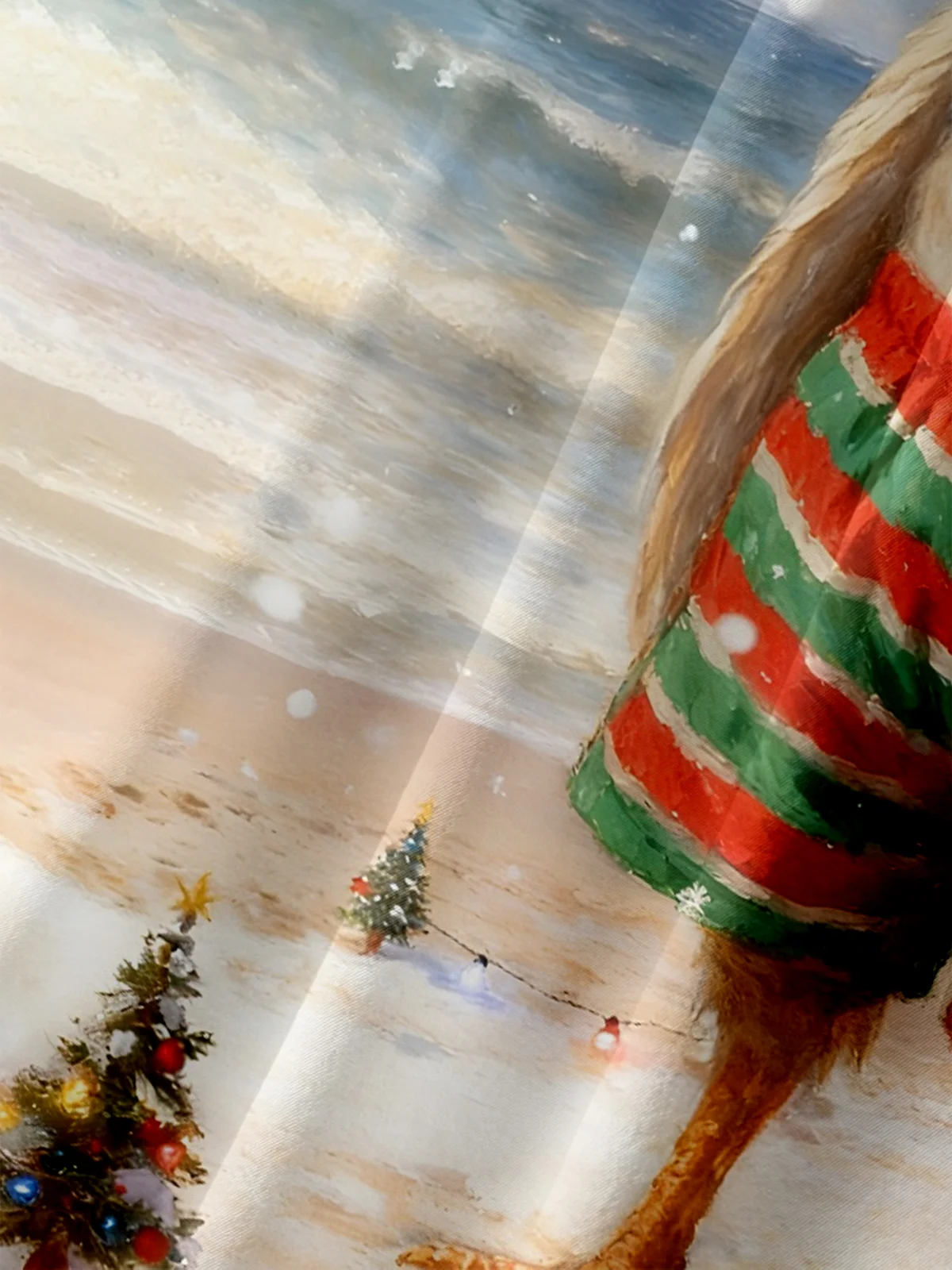 Moisture Wicking Merry Christmas Fun Beach Chicken Chest Pocket Hawaiian Shirt