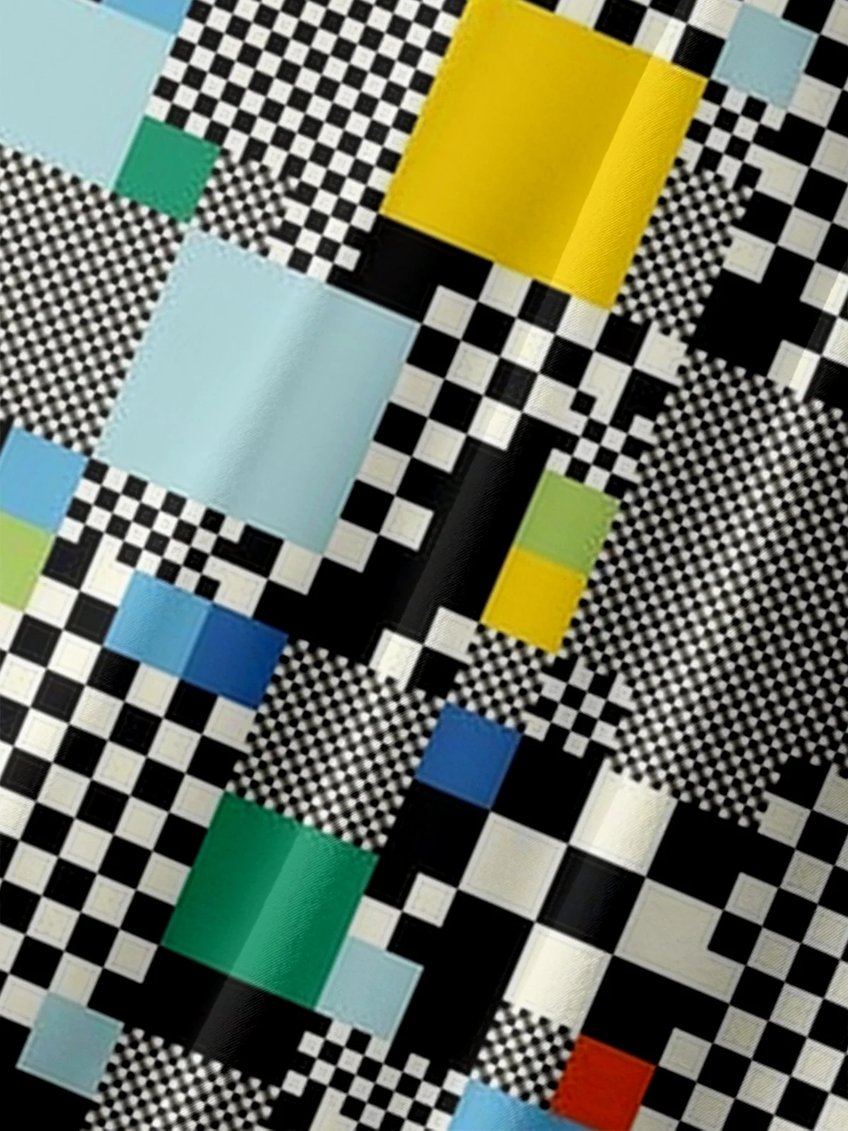 Moisture-wicking Geomatric Plaid Chest Pocket Casual Shirt