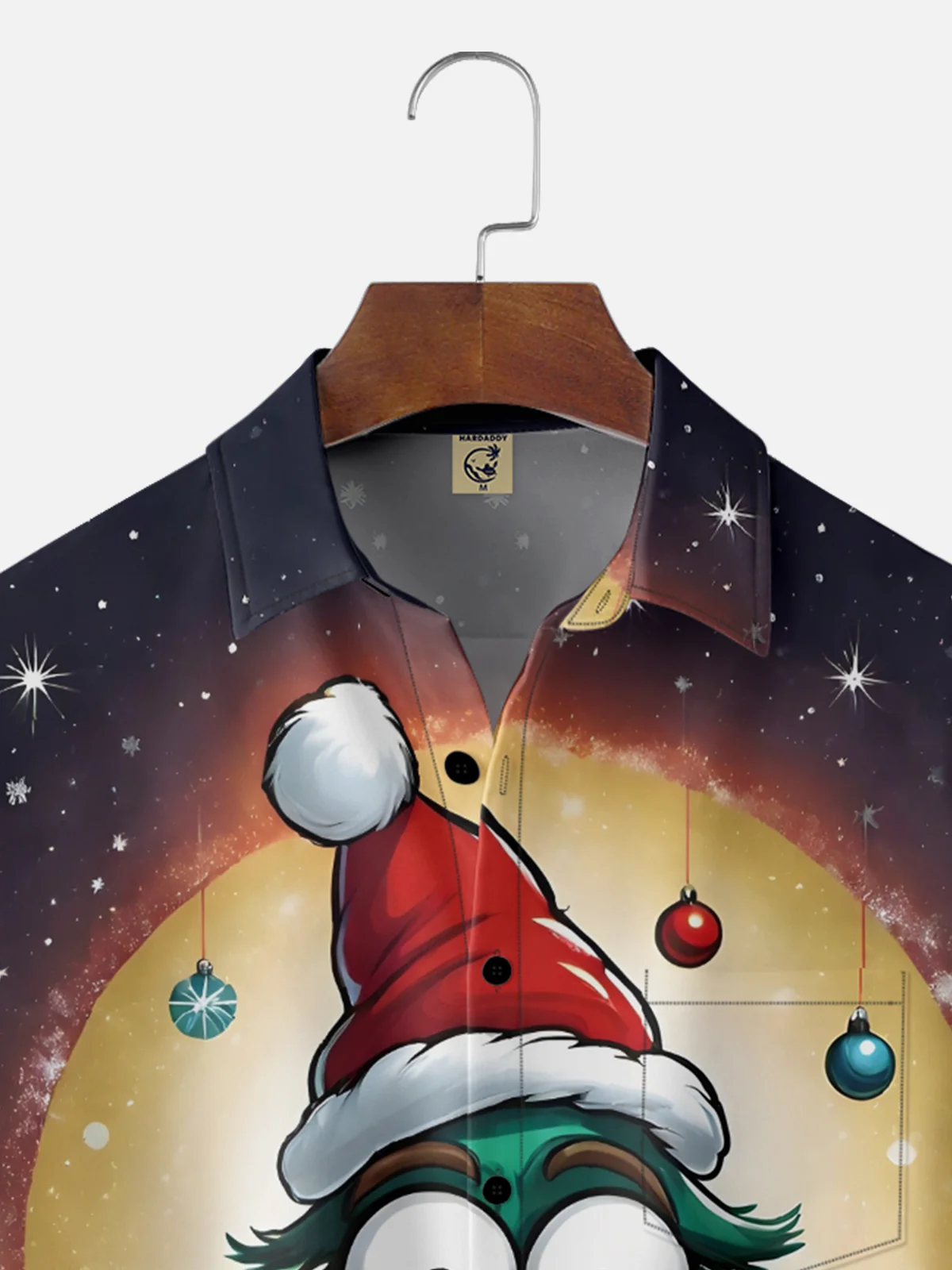 Moisture Wicking Christmas Tree Chest Pocket Holiday Shirt