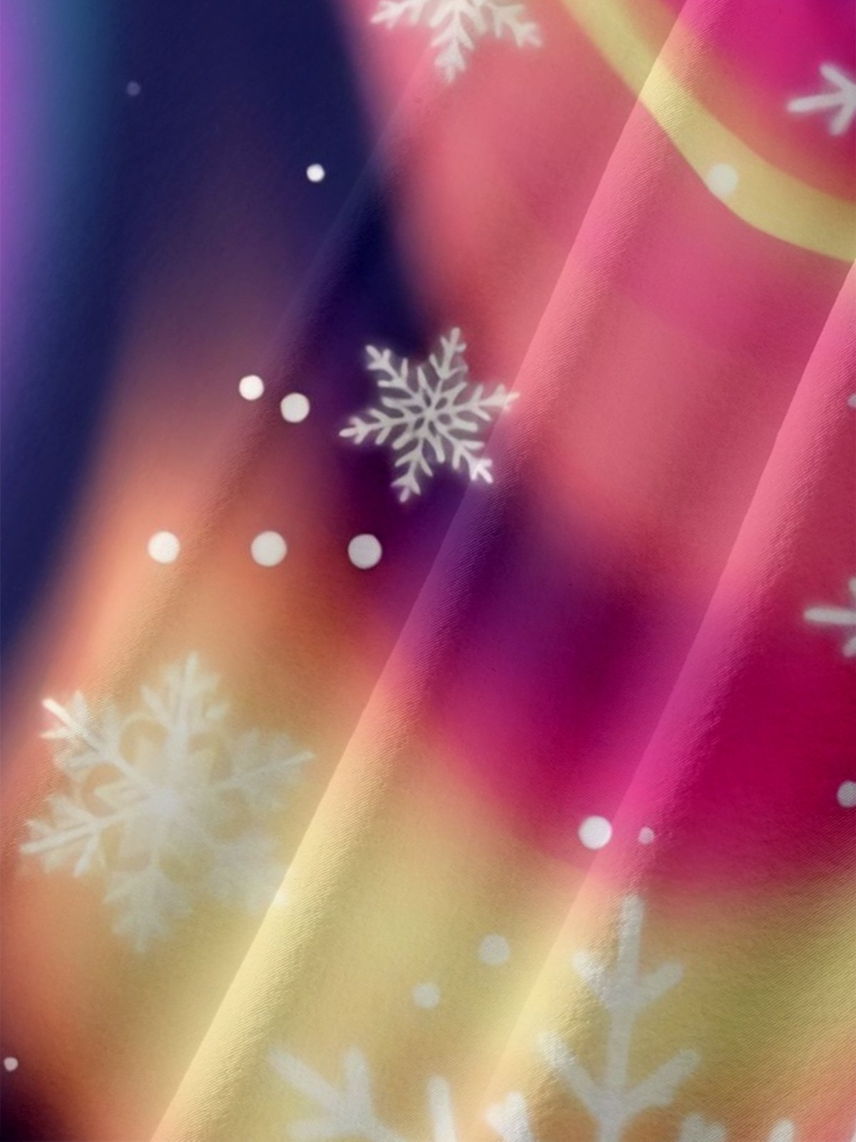 Moisture Wicking Christmas Gradient Snowflake Hawaiian Shirt with Chest Pocket