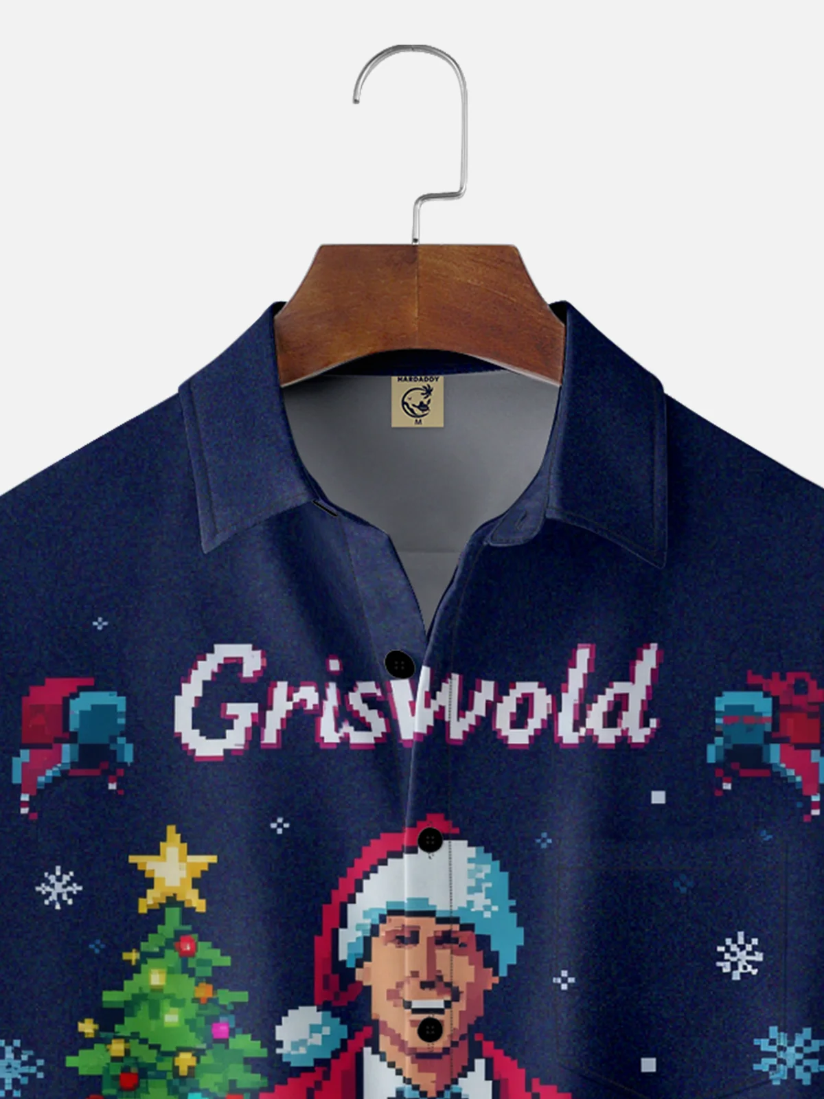 Moisture-wicking Christmas Fun Griswold Chest Pocket Casual Shirt