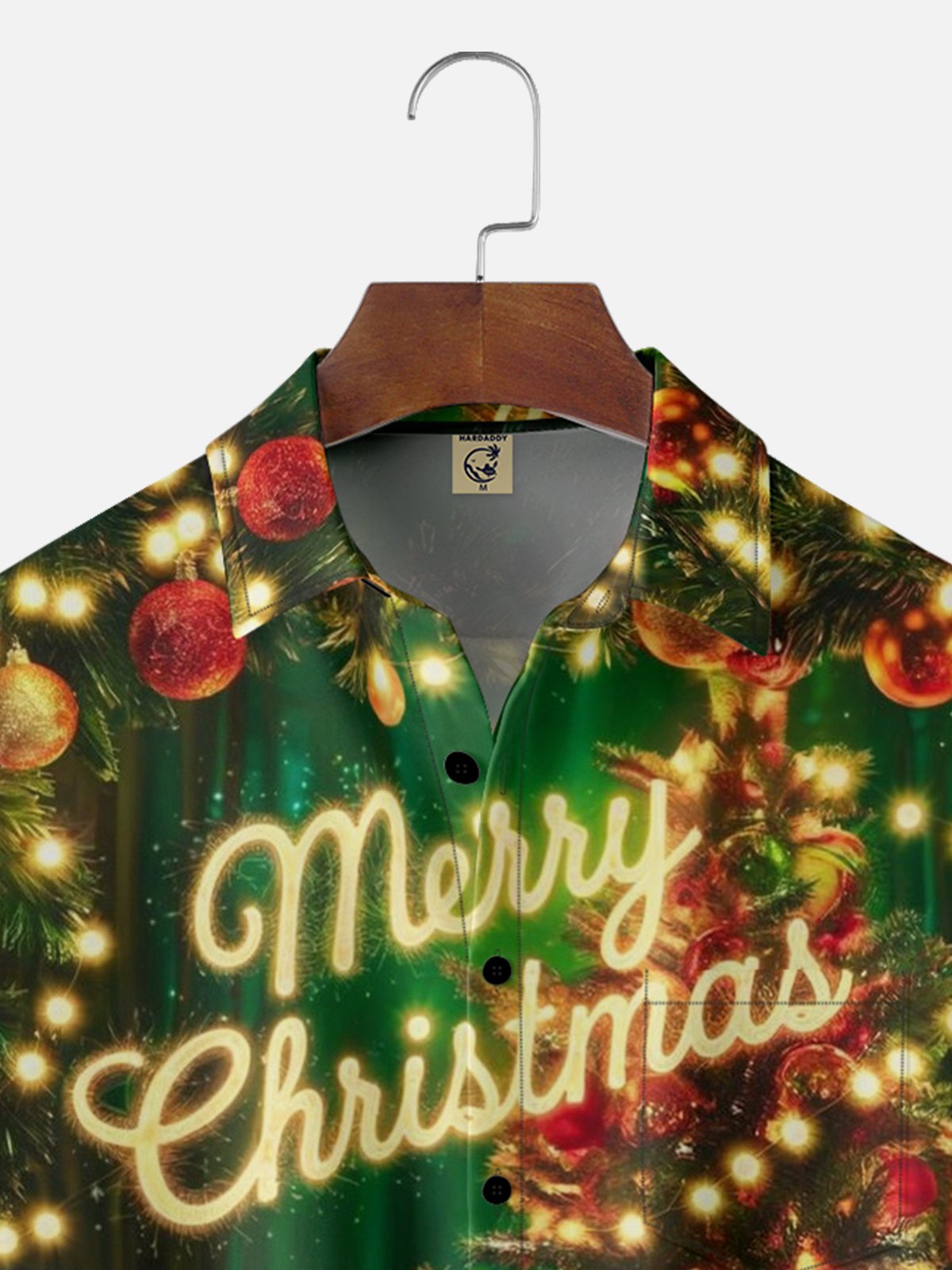 Moisture-wicking Merry Christmas Tree Gifts Chest Pocket Casual Shirt