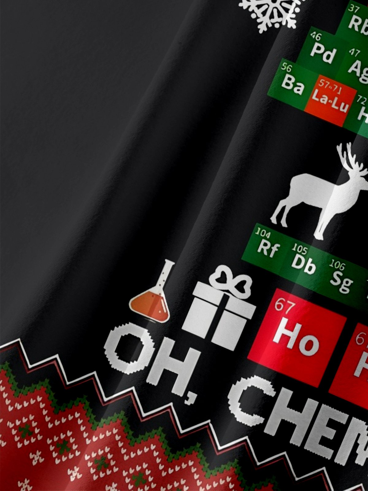 Moisture-wicking Christmas Science Chemistry Oh Chemistree Chest Pocket Casual Shirt