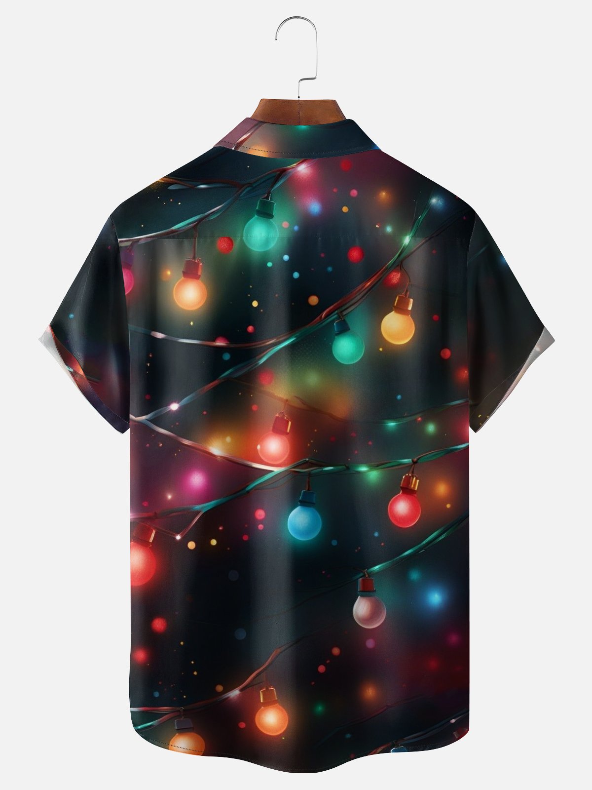 Moisture-wicking Christmas Lighting Yippee Ki Yay Chest Pocket Holiday Shirt